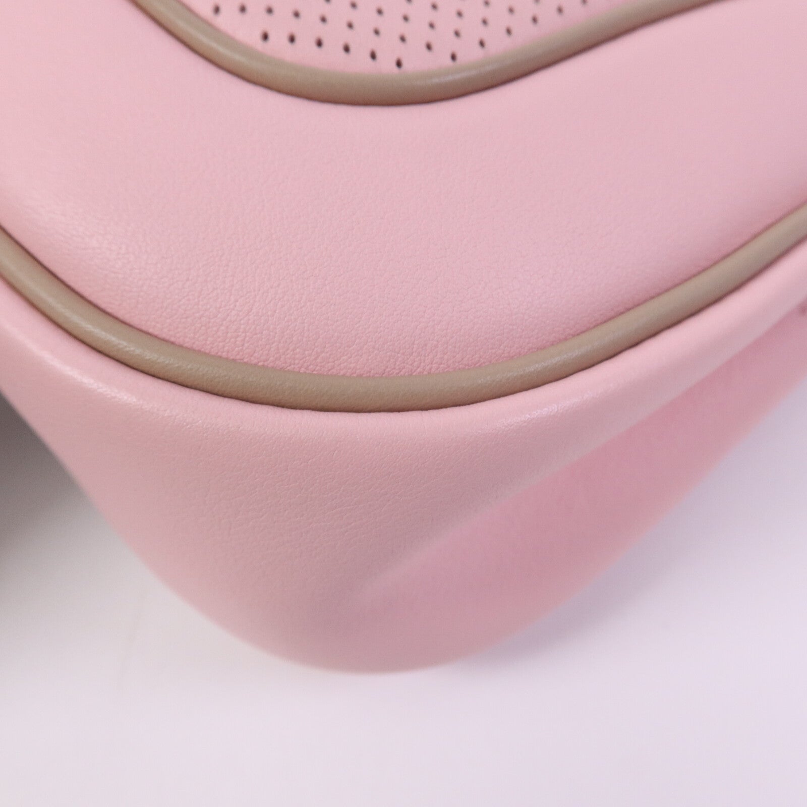 HERMES Swift皮革Mini Berline銀扣肩背袋Argile/Rose Sakura