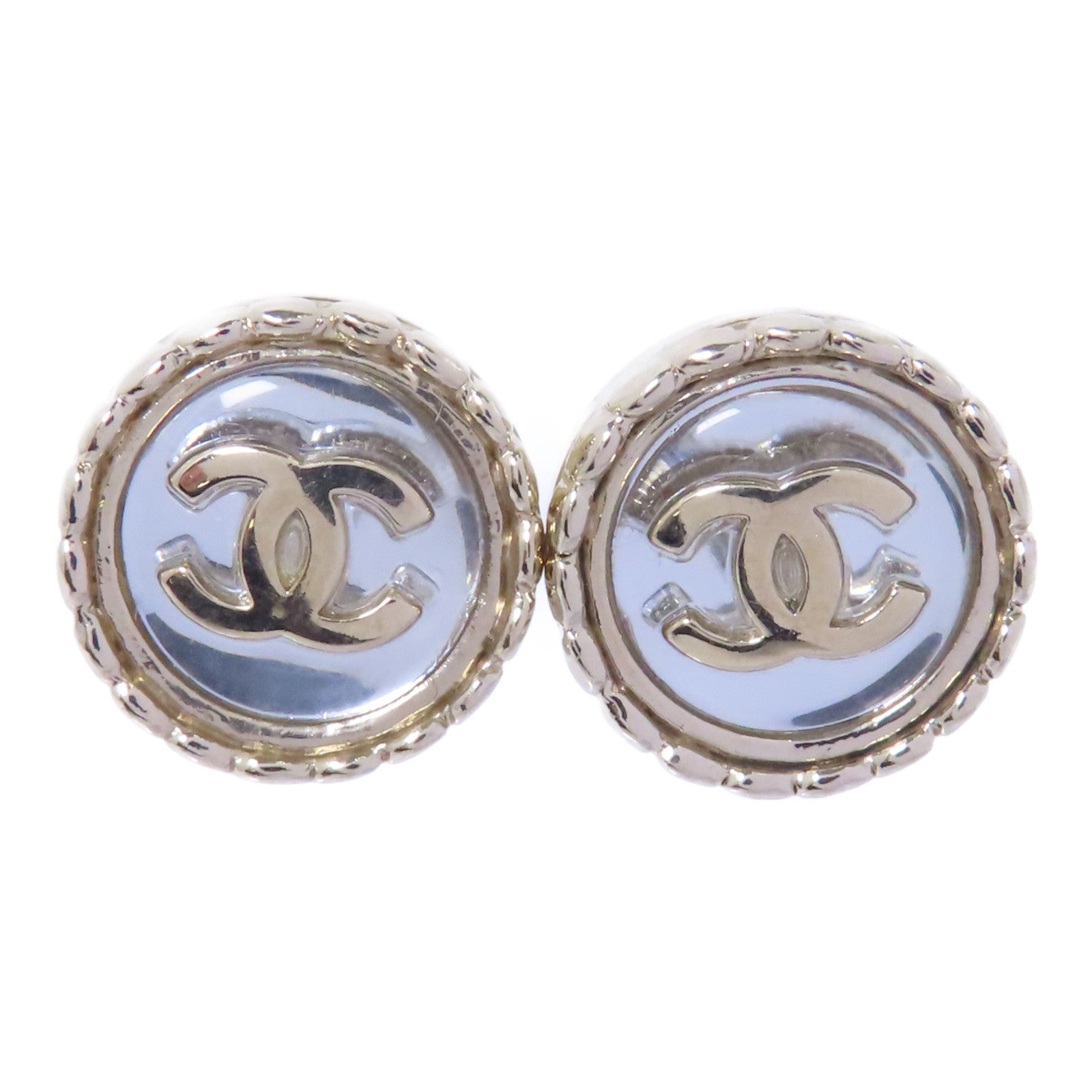 CHANEL PVC/金屬Earrings耳環金色/透明