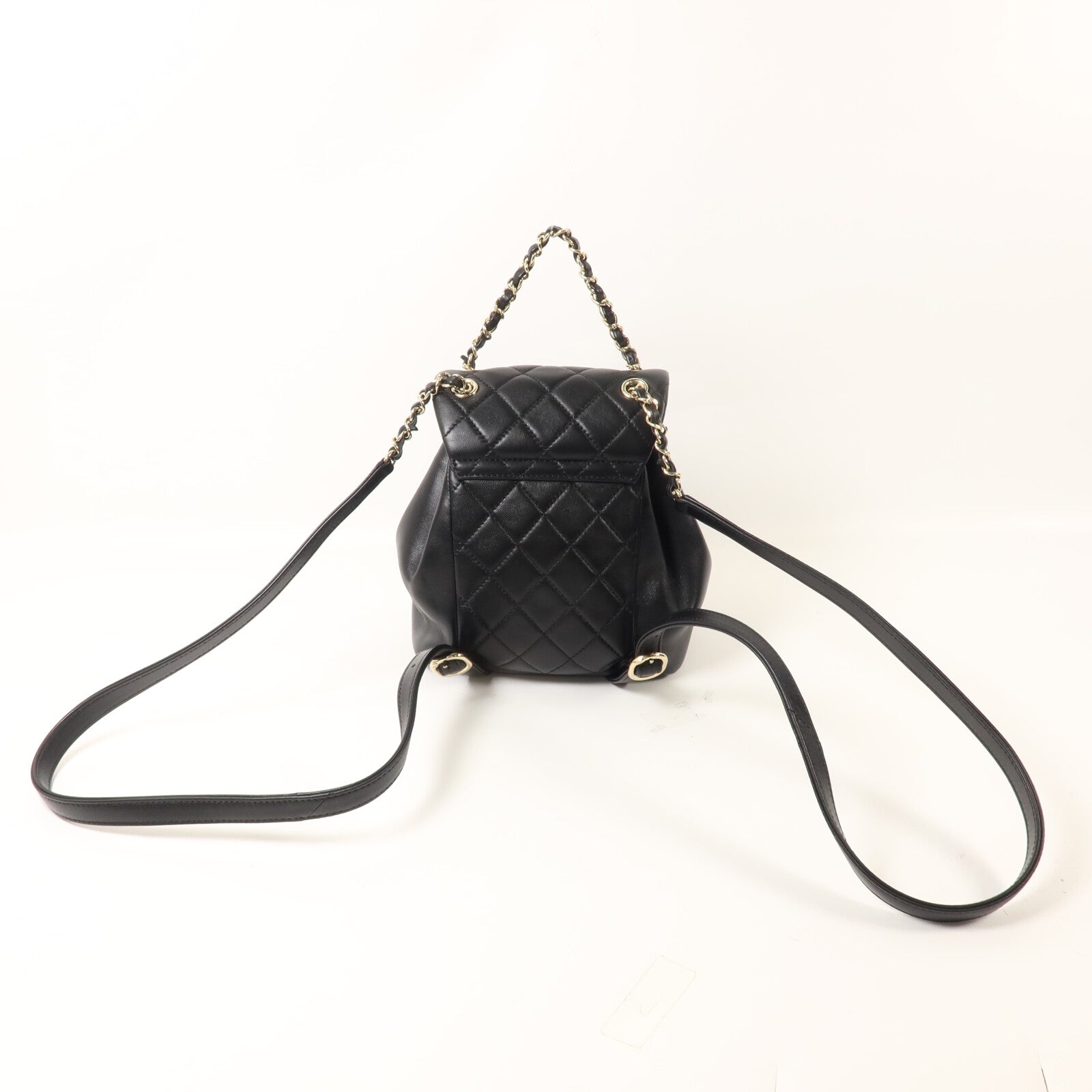 CHANEL 羊皮皮革Duma Backpack鏈帶背包