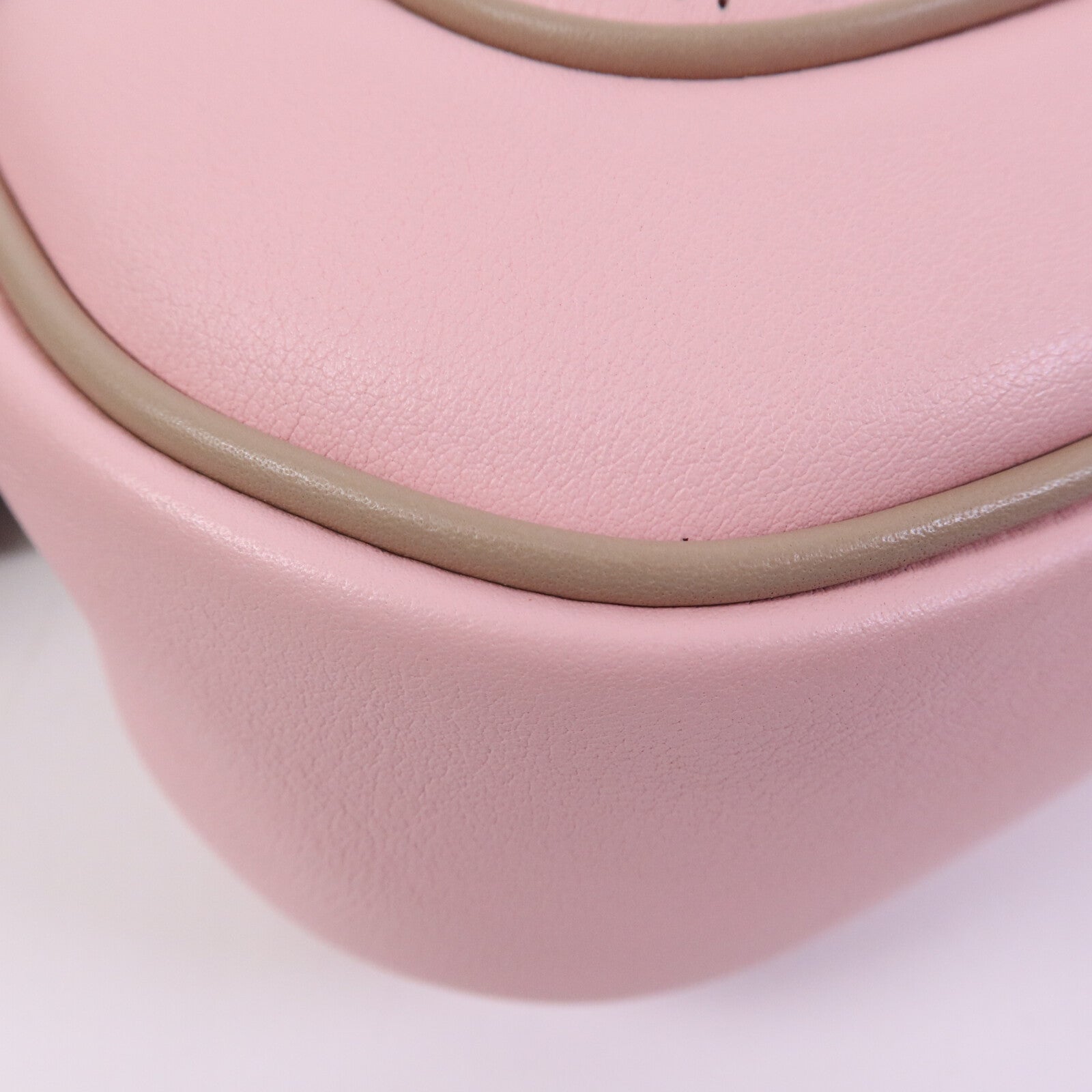 HERMES Swift皮革Mini Berline銀扣肩背袋Argile/Rose Sakura