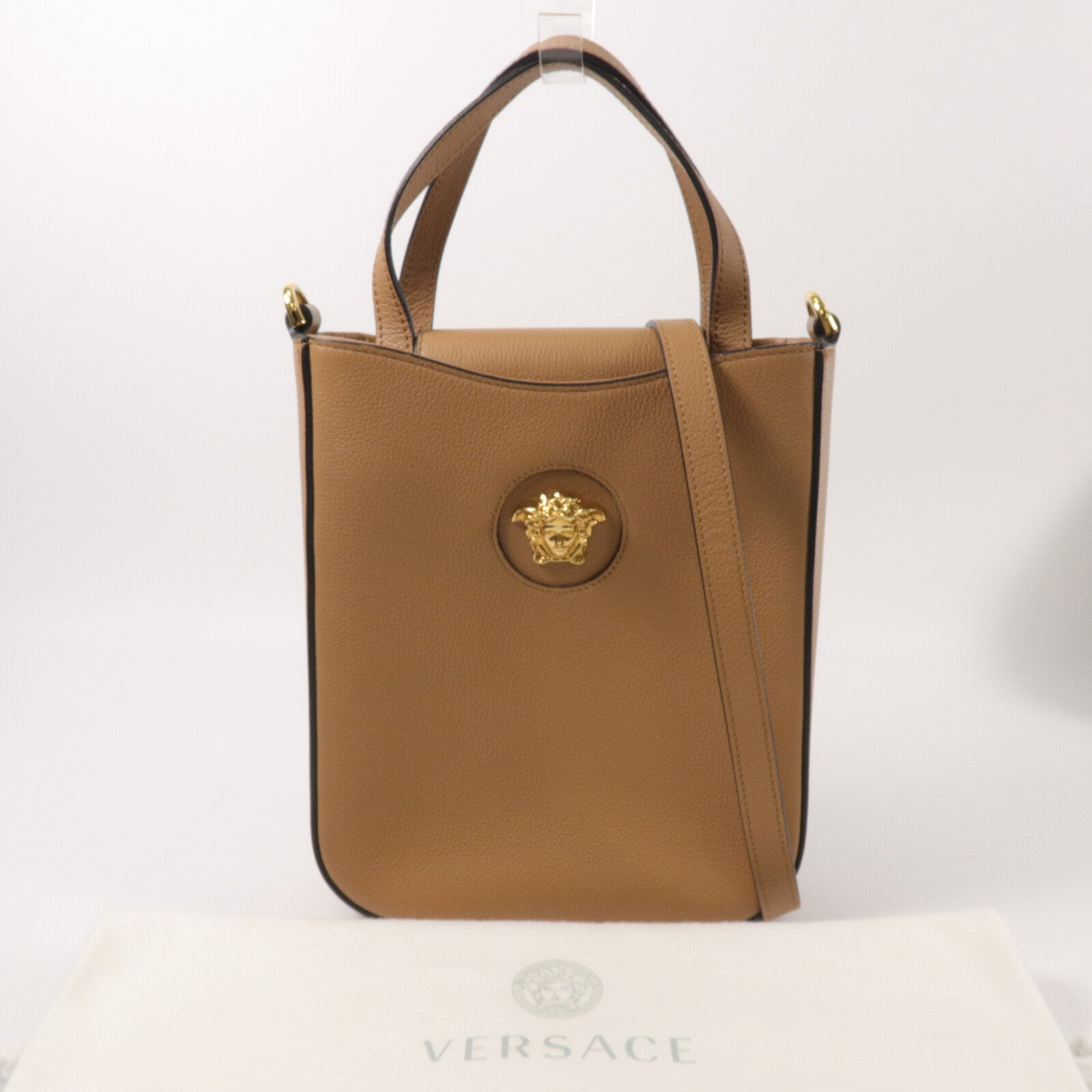 VERSACE 牛皮皮革Medusa Hobo手挽肩背兩用袋