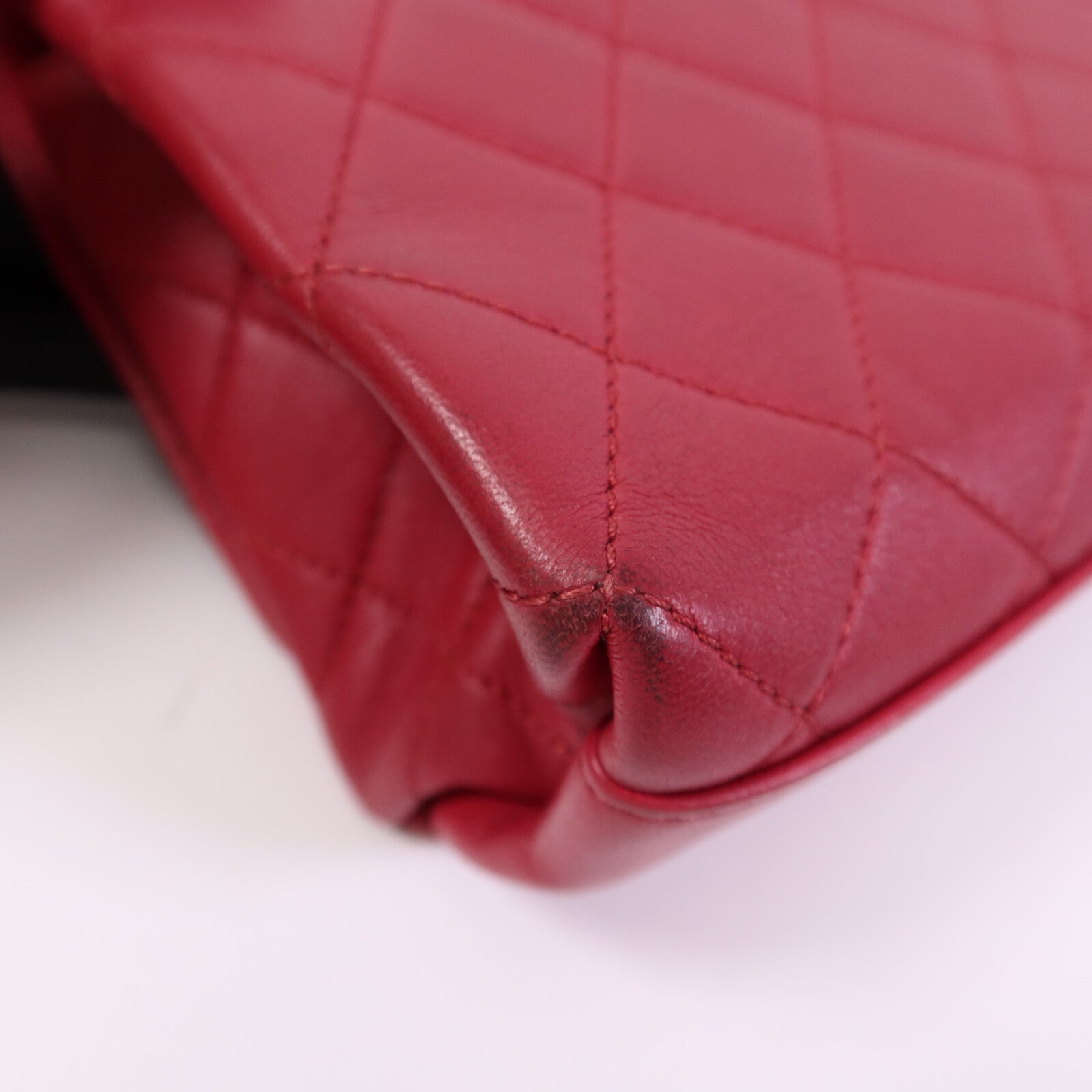 CHANEL 牛皮皮革Chain Shoulder Bag金扣鏈帶手挽肩背兩用袋