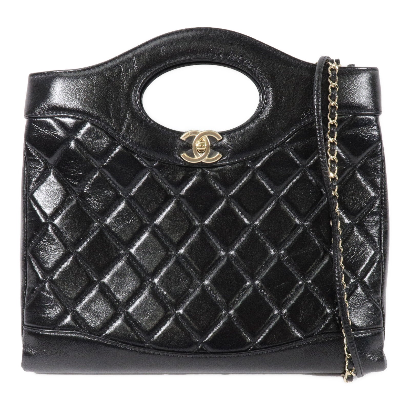CHANEL 羊皮皮革Chanel 31 Shopping Bag鏈帶手挽肩背兩用袋