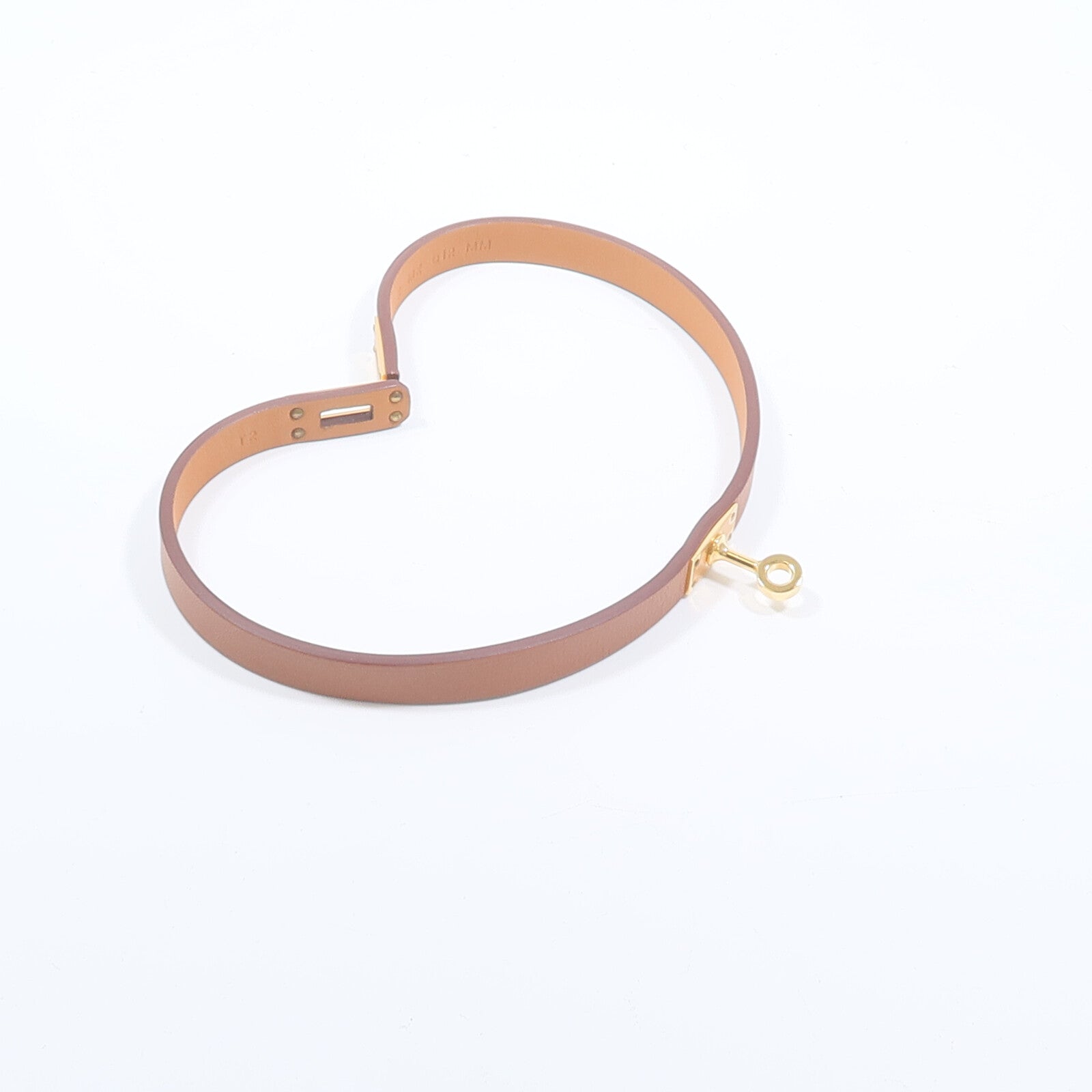 HERMES Swift皮革Kelly Double Tour Bracelet手帶Gold