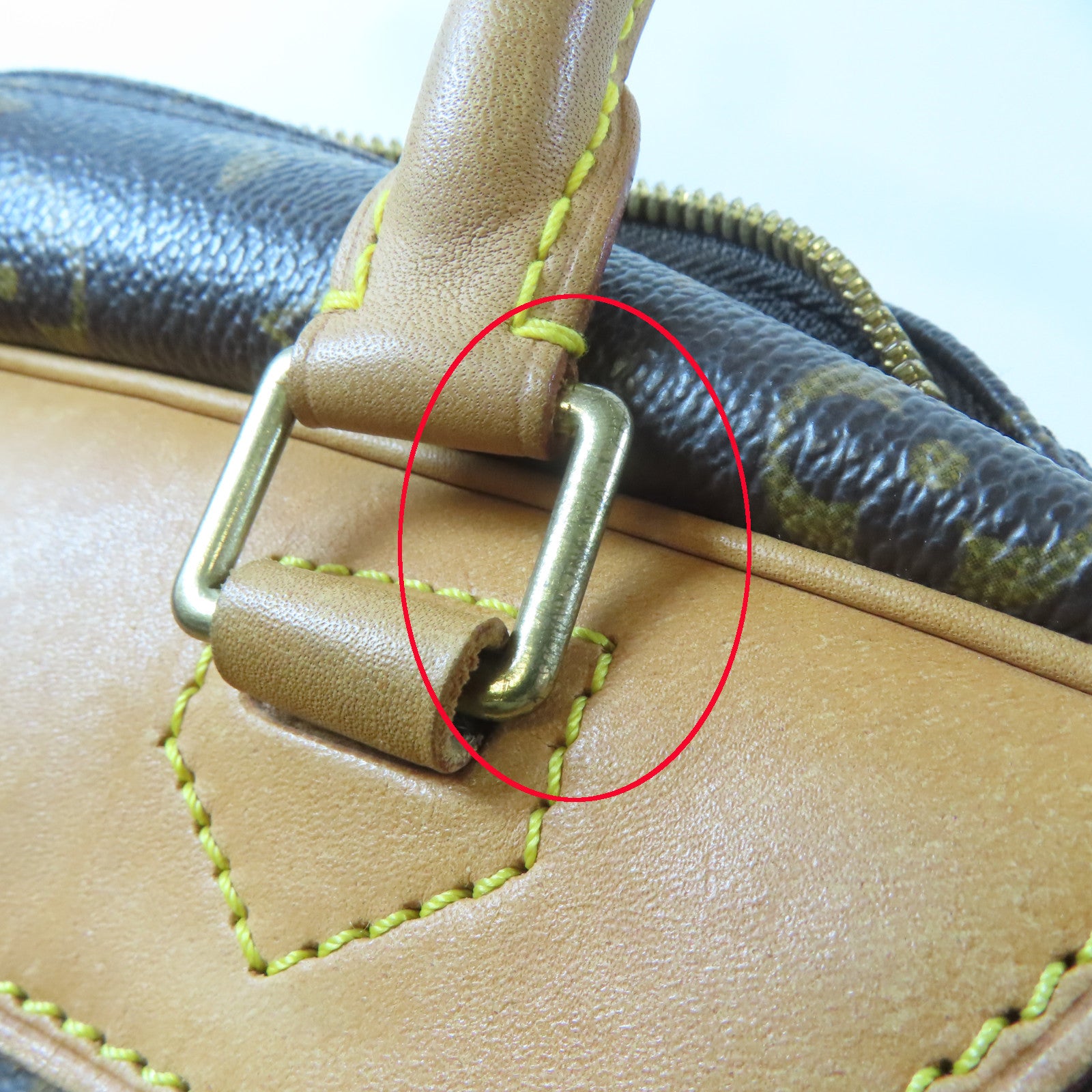 LOUIS VUITTON 【激減優惠】Monogram Deauville GM金扣手挽袋啡色