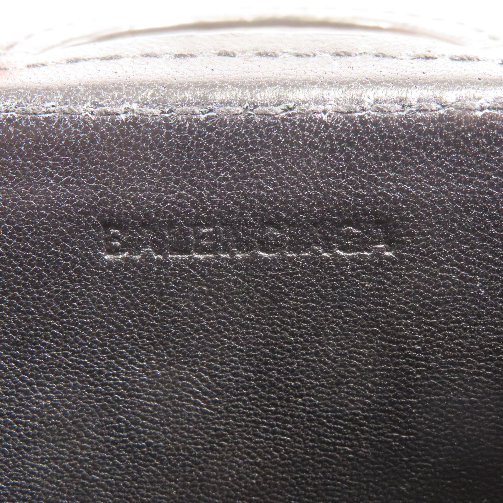 BALENCIAGA GHW Logo Shoulder Bag 2 Way Bag 643853 Calfskin Leather Black/Gold
