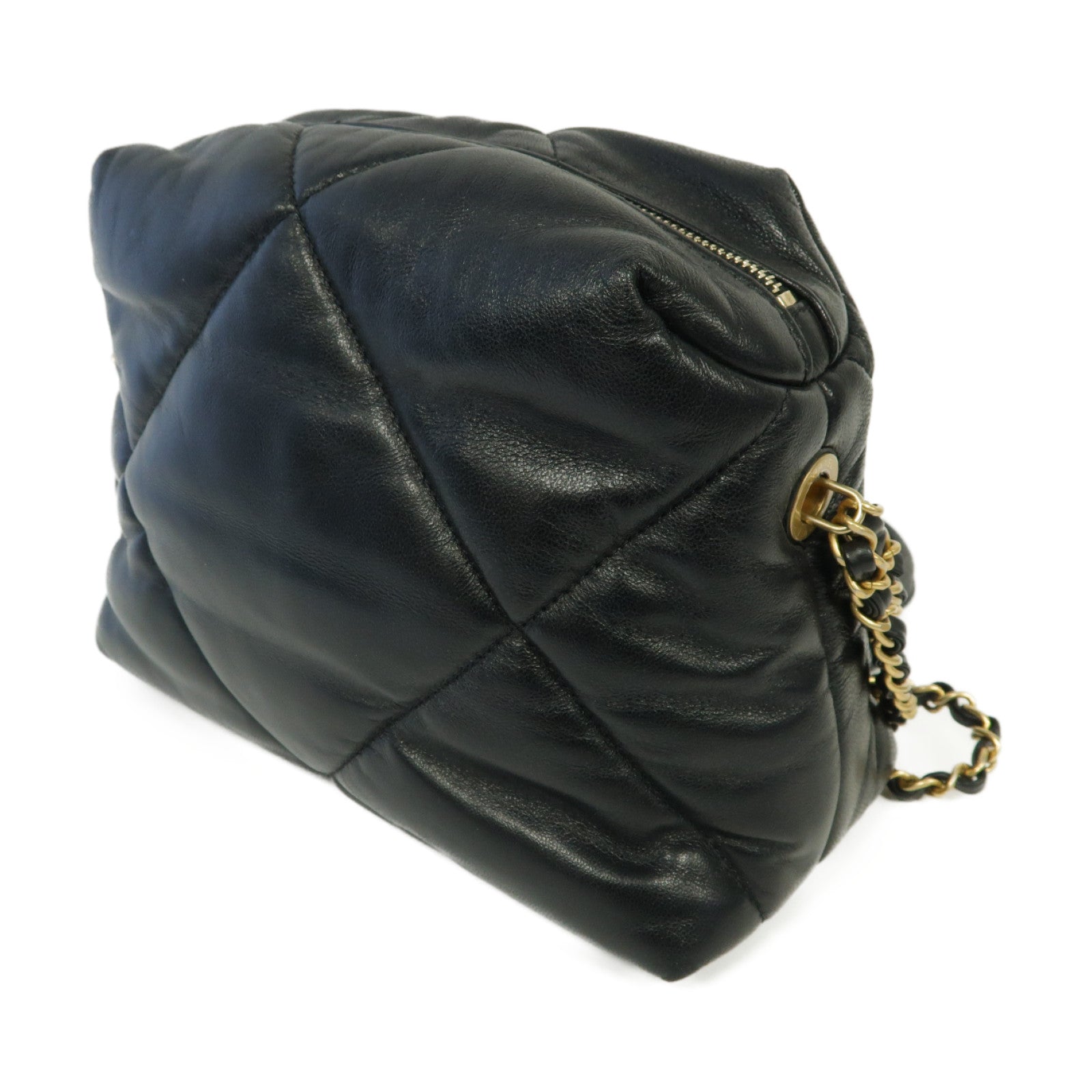 CHANEL **【激減優惠】菱格牛皮皮革Chain Shoulder Bag金扣鏈帶肩背袋黒色