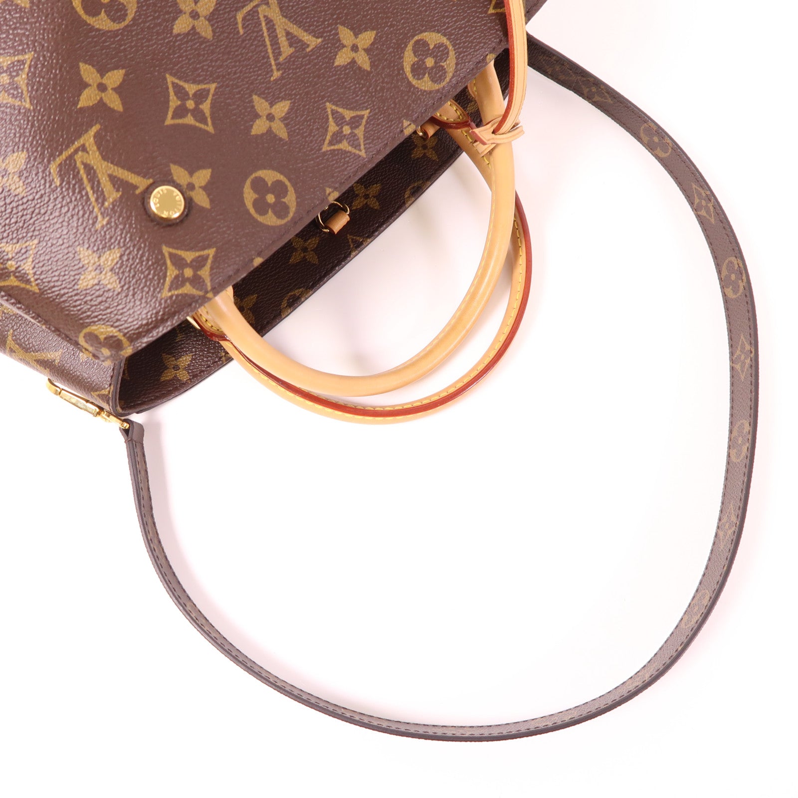 LOUIS VUITTON Monogram Montaigne MM金扣手挽肩背兩用袋