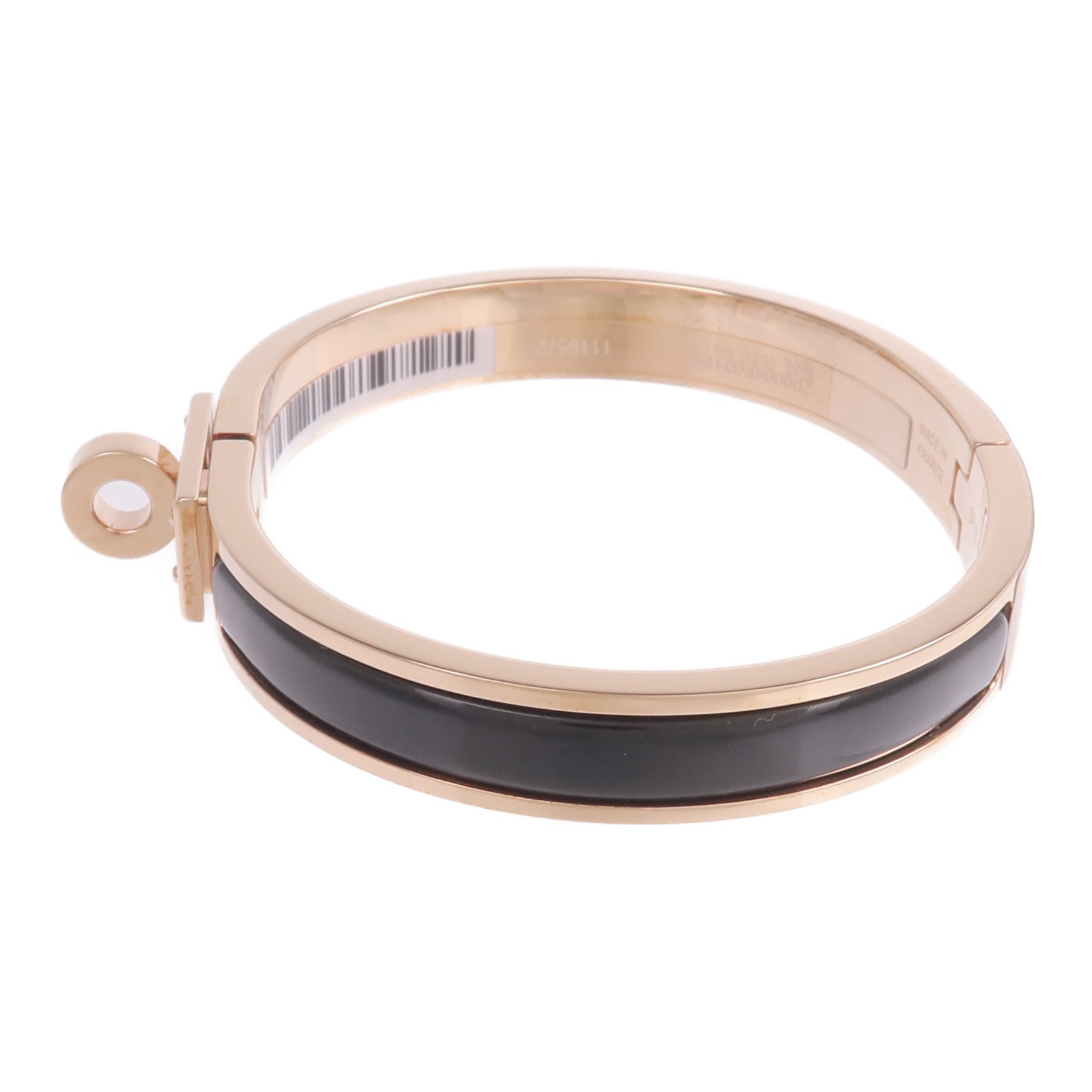 HERMES 金屬/琺瑯Mini Clic Kelly Bracelet手鐲Noir