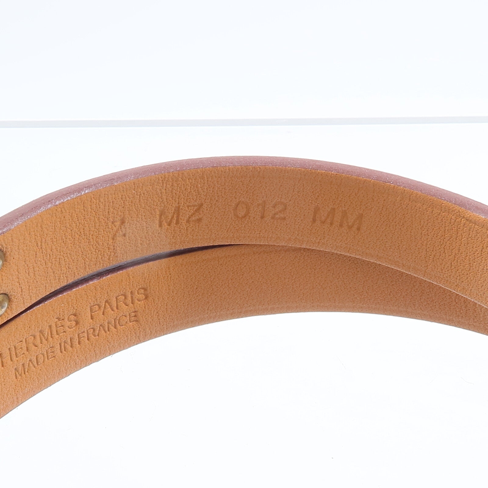 HERMES Swift皮革Kelly Double Tour Bracelet手帶Gold