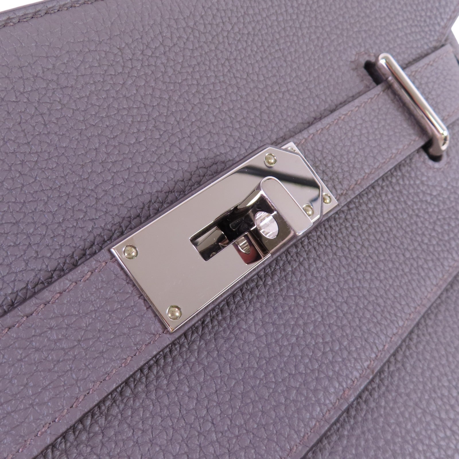 HERMES Togo皮革Hac A Dos PM Shoulder Bag銀扣肩背袋