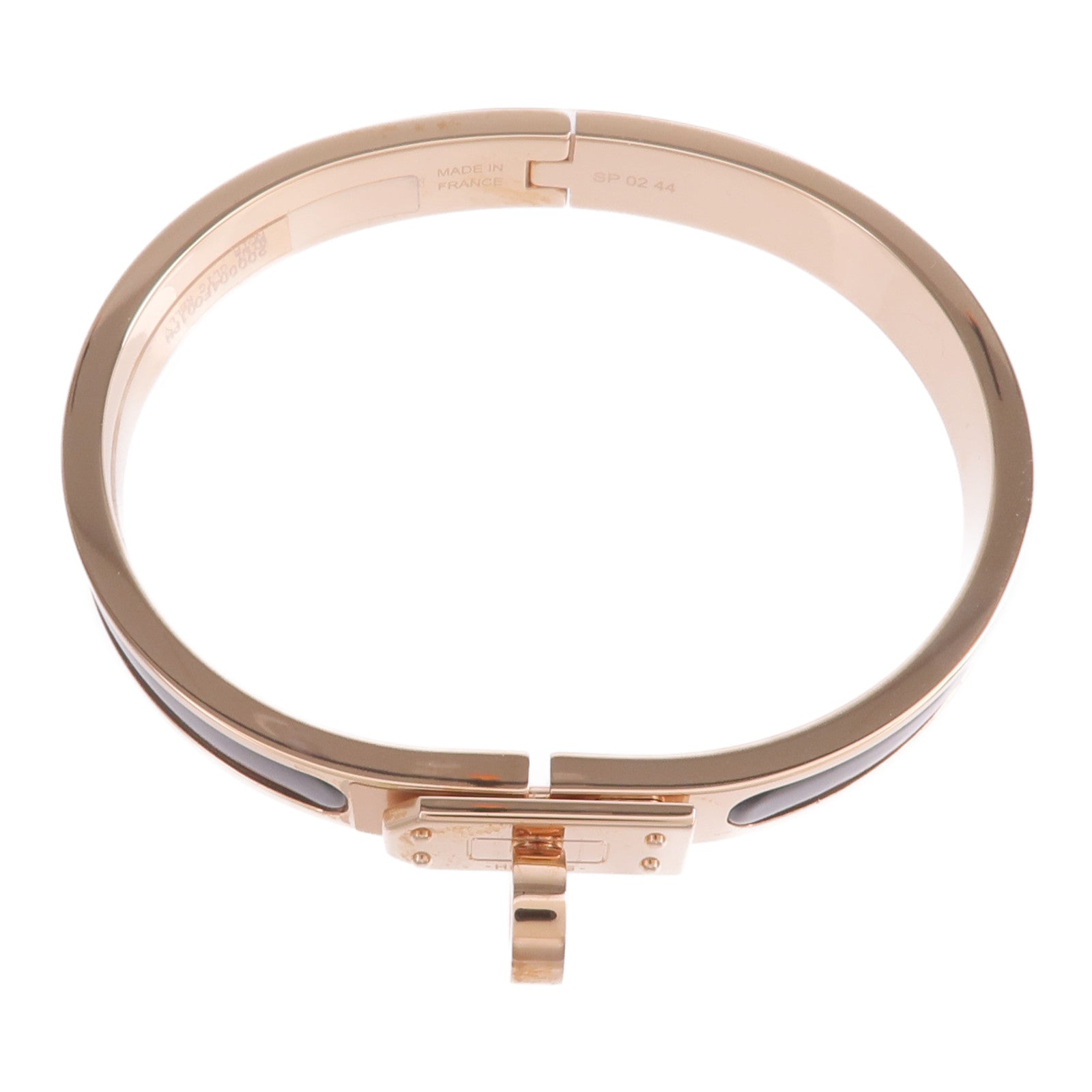 HERMES 金屬/琺瑯Mini Clic Kelly Bracelet手鐲Noir