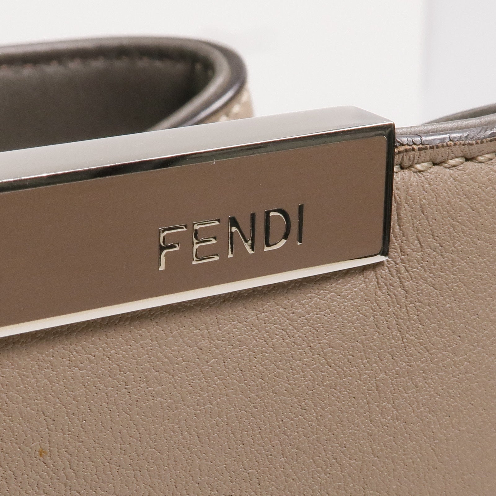 FENDI 牛皮皮革2 Jours Bag Small銀扣手挽肩背兩用袋