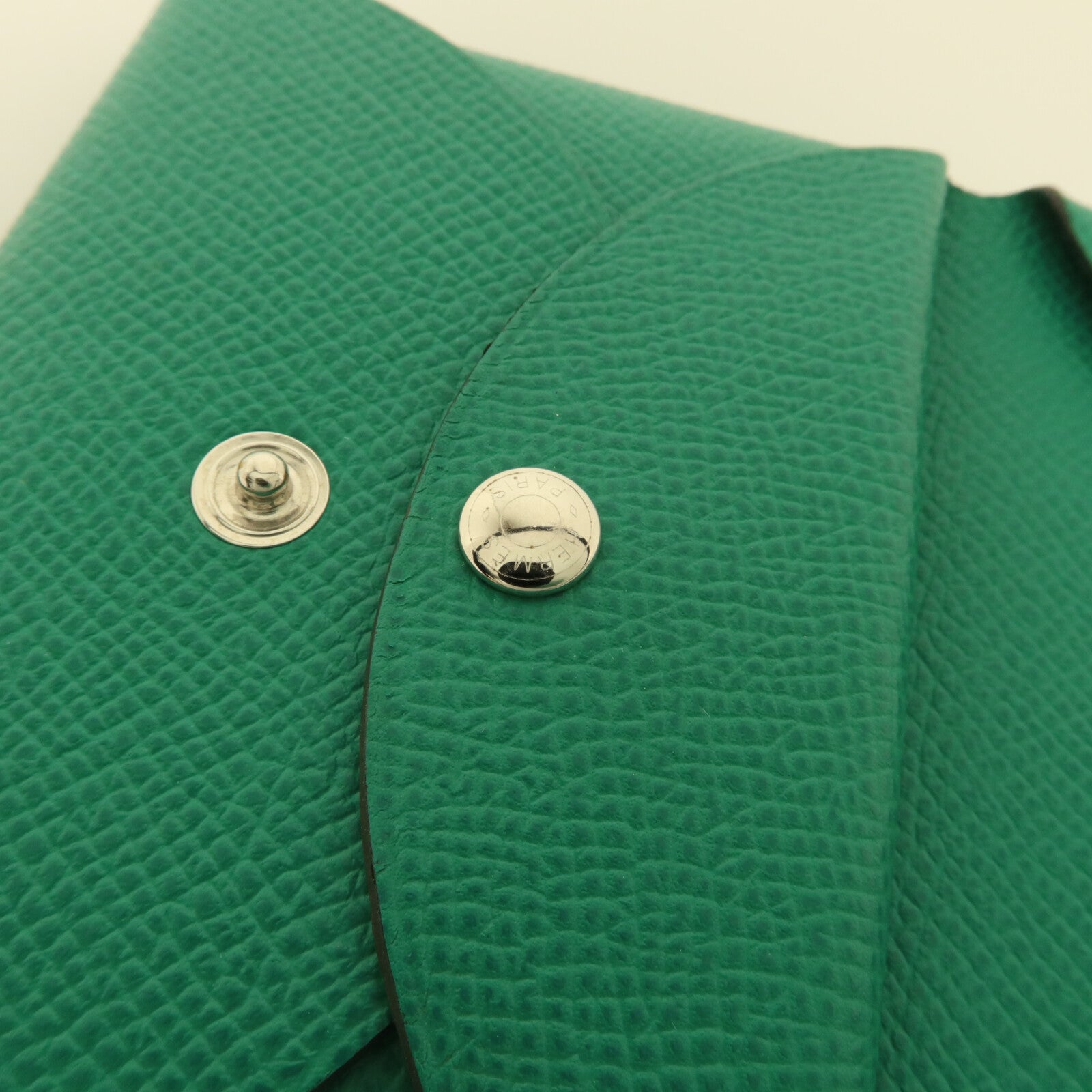 HERMES Epsom皮革Calvi Duo Compact Card Holder卡片套Vert Vertigo