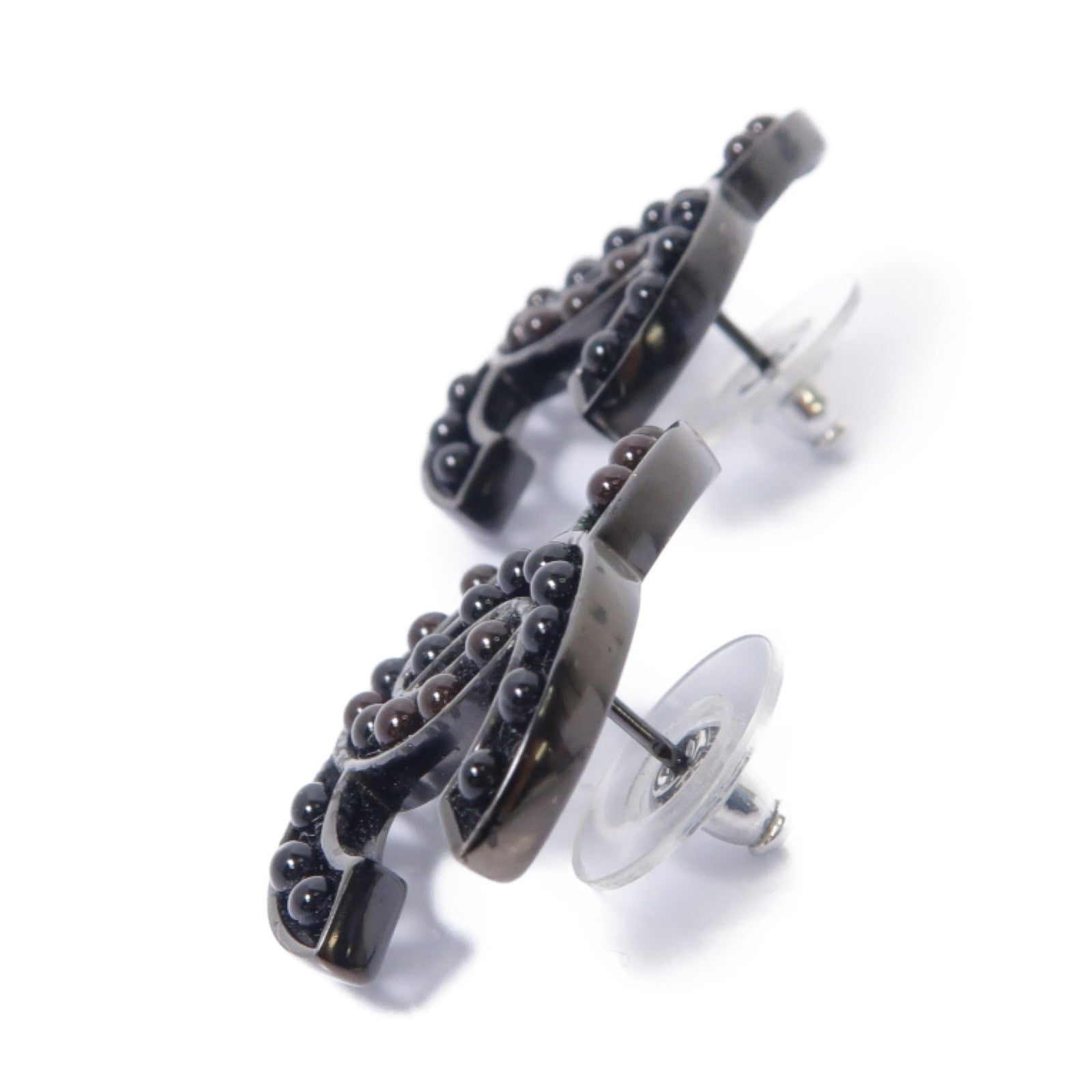 CHANEL 金屬Earrings耳環黑色