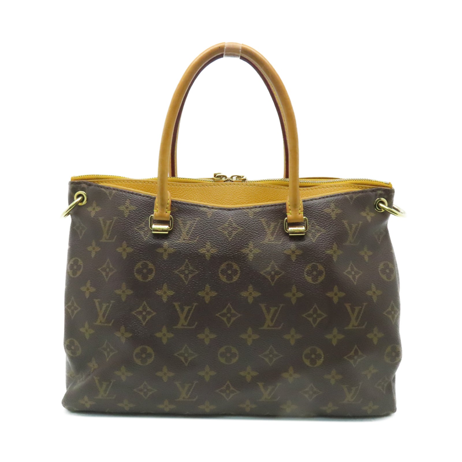 LOUIS VUITTON **【清倉大減價】Monogram皮革Pallas金扣肩背袋黃色/啡色