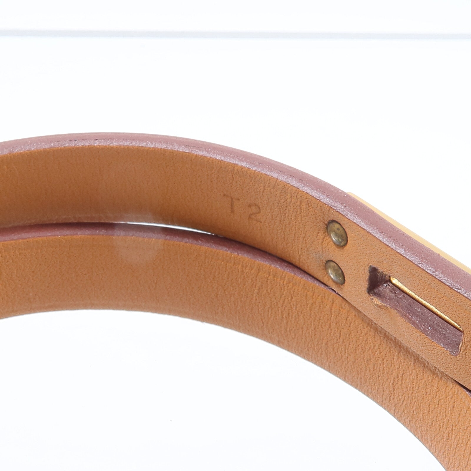 HERMES Swift皮革Kelly Double Tour Bracelet手帶Gold