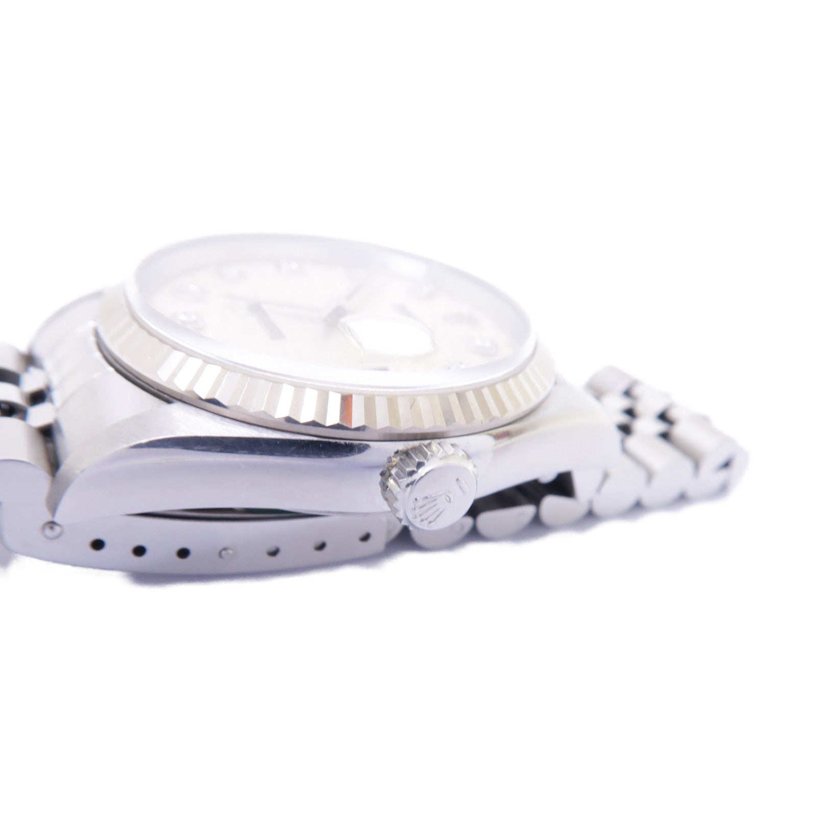 ROLEX Datejust Automatic Watch 18K白金/不鏽鋼手錶自動機芯銀色
