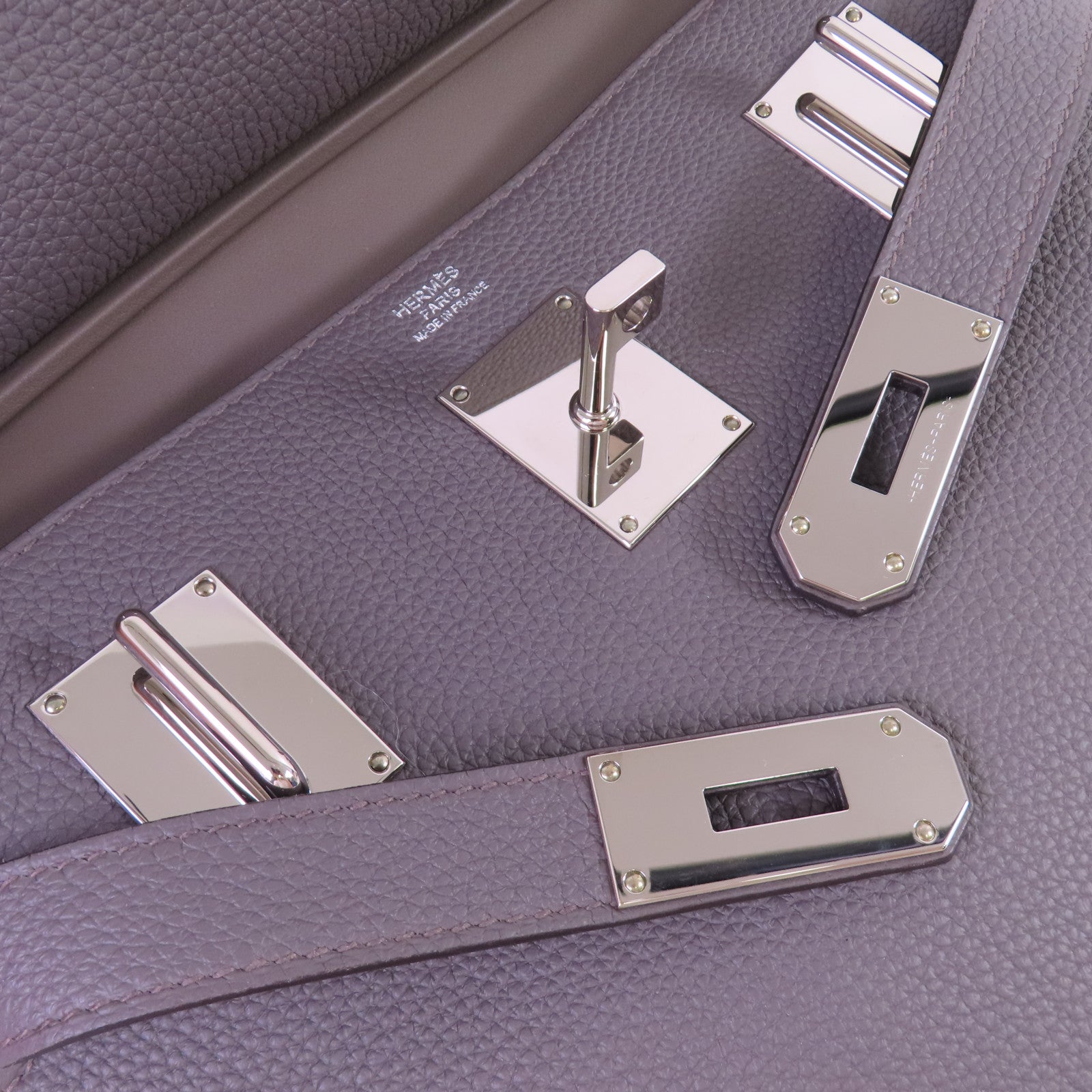HERMES Togo皮革Hac A Dos PM Shoulder Bag銀扣肩背袋