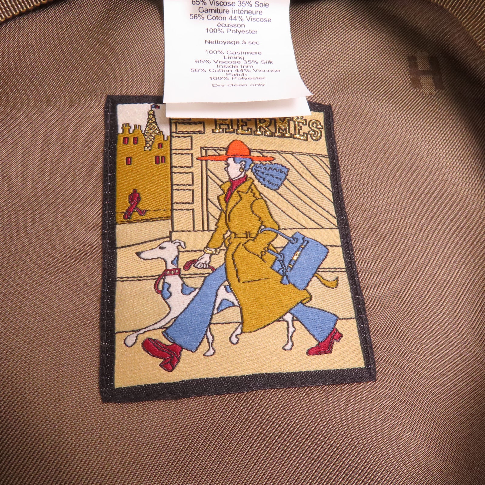 HERMES Cashmere Vauban Cap帽子#56