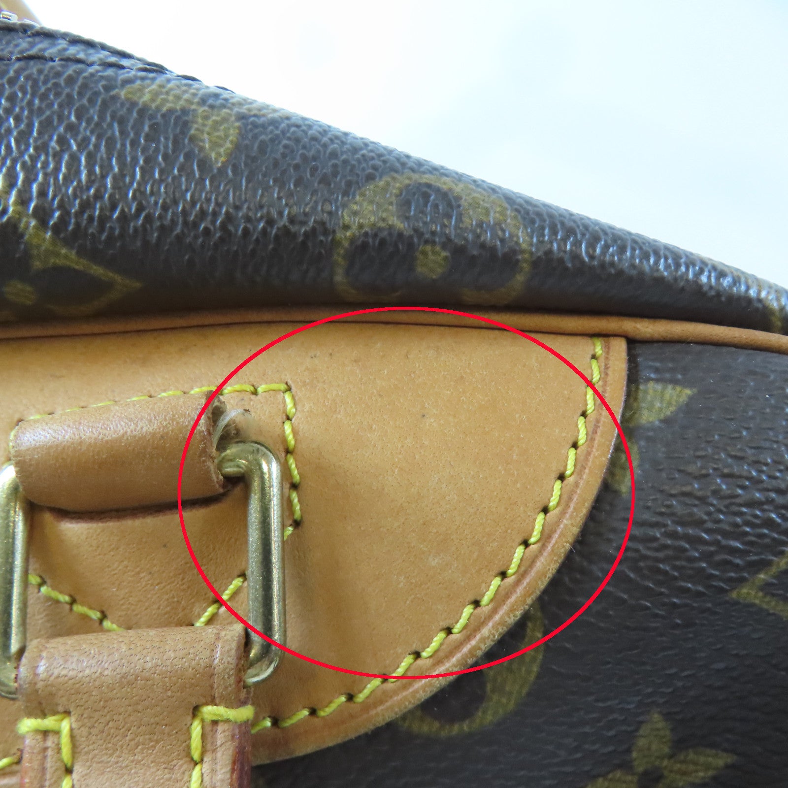 LOUIS VUITTON 【激減優惠】Monogram Deauville GM金扣手挽袋啡色