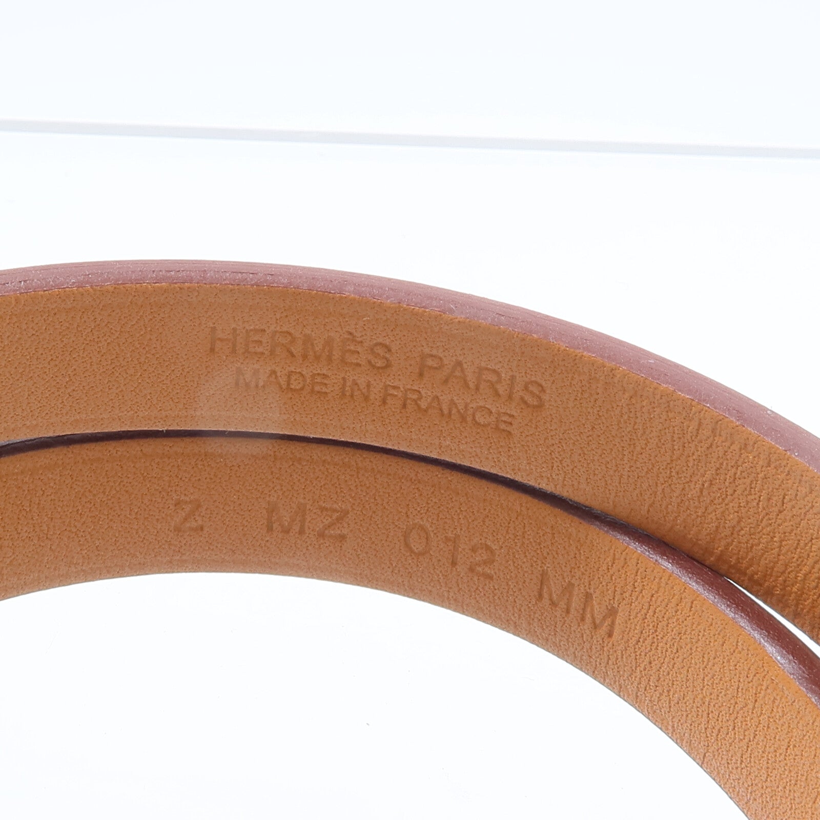 HERMES Swift皮革Kelly Double Tour Bracelet手帶Gold