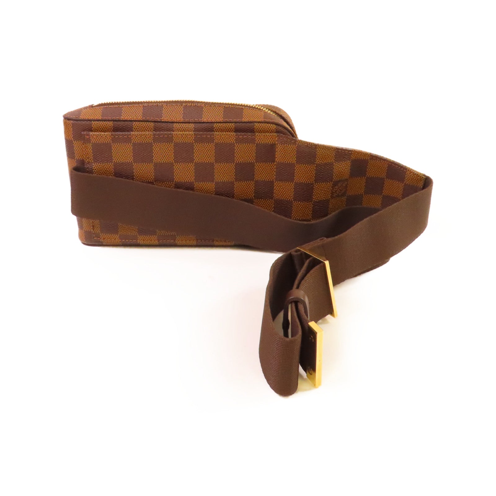 LOUIS VUITTON Damier Ebene Geronimos waist Bag金扣腰包啡色