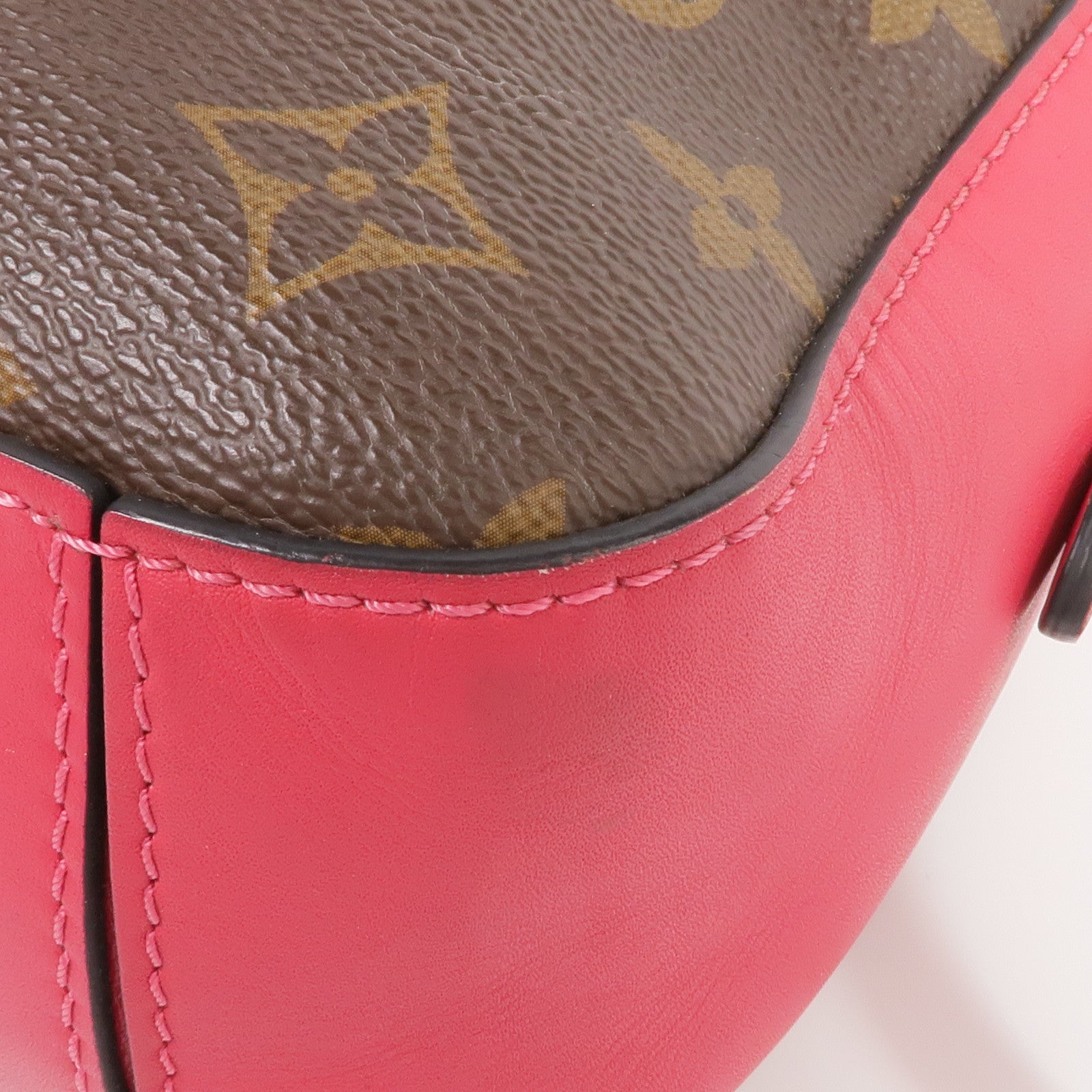 LOUIS VUITTON Monogram Saintonge金扣手挽肩背兩用袋