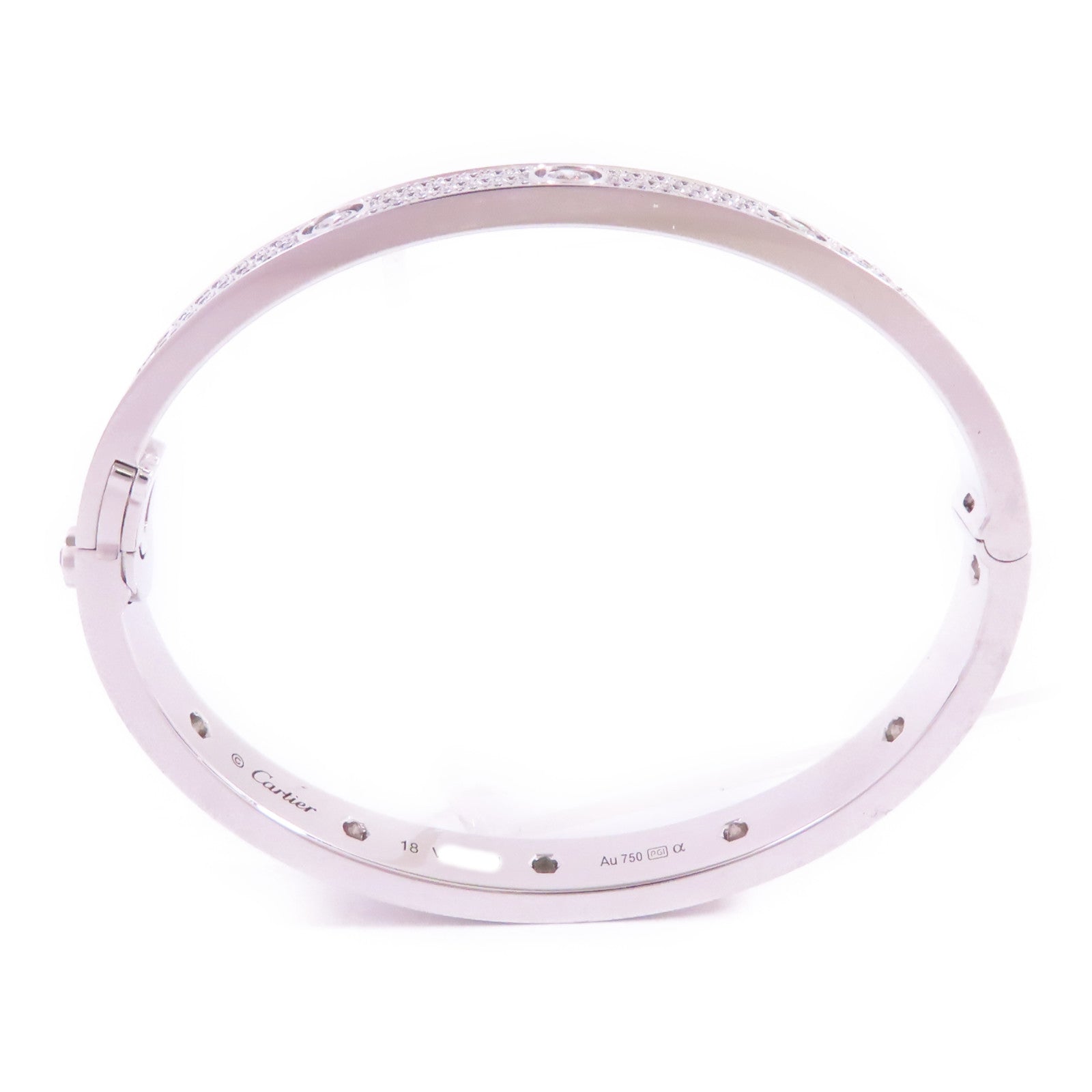 CARTIER 18K白金/鑽石Love Bracelet Full Diamond手鐲Cartier#18