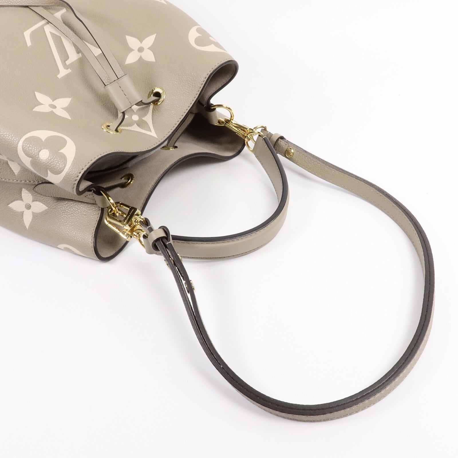 LOUIS VUITTON Monogram Empreinte Neo Noe MM金扣手挽肩背兩用袋
