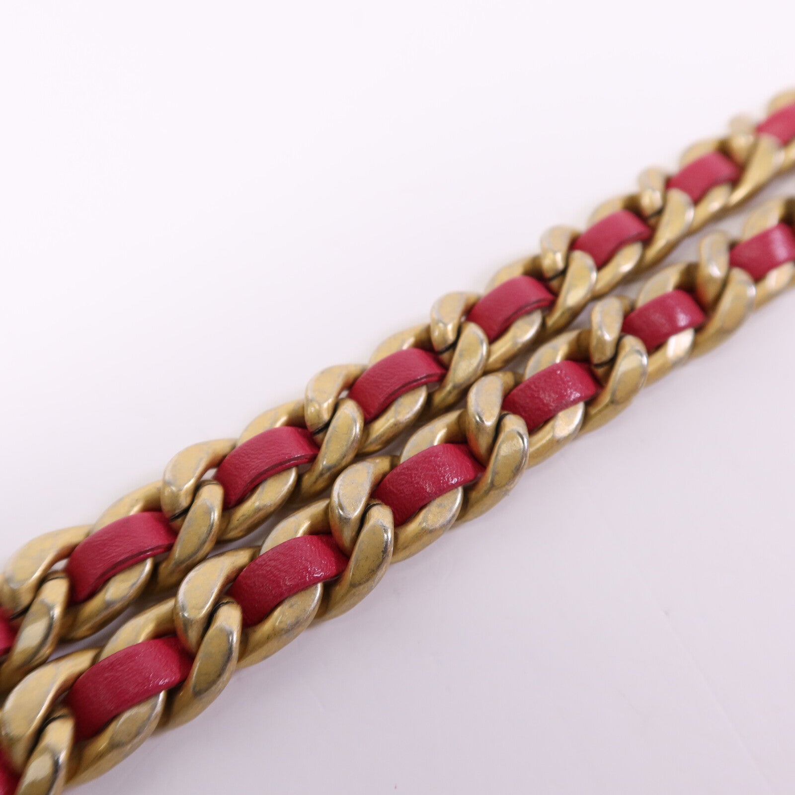 CHANEL 牛皮皮革Chain Shoulder Bag金扣鏈帶手挽肩背兩用袋