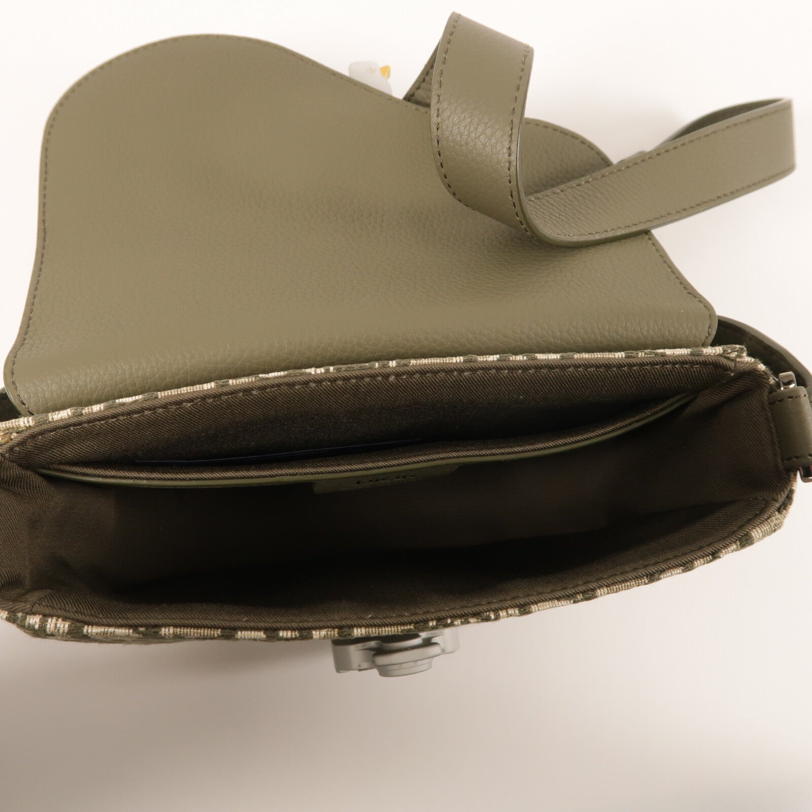 Dior 帆布/牛皮皮革Mini Saddle Messenger肩背袋