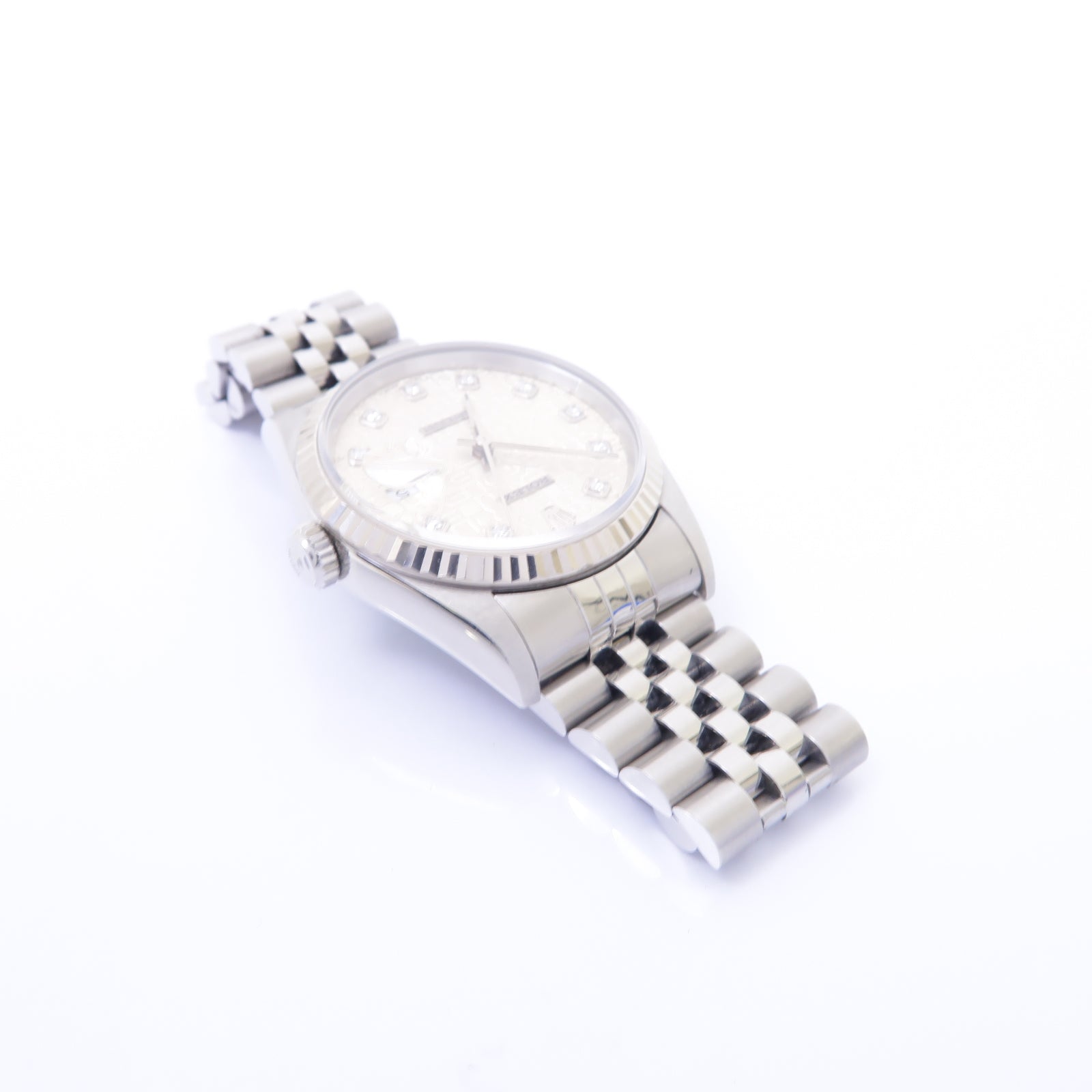 ROLEX Datejust Automatic Watch 18K白金/不鏽鋼手錶自動機芯銀色