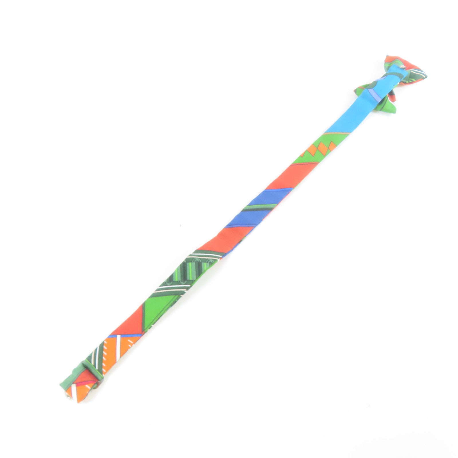 HERMES 【激減優惠】絲質Bow Tie銀扣領結啡色/綠色/藍色