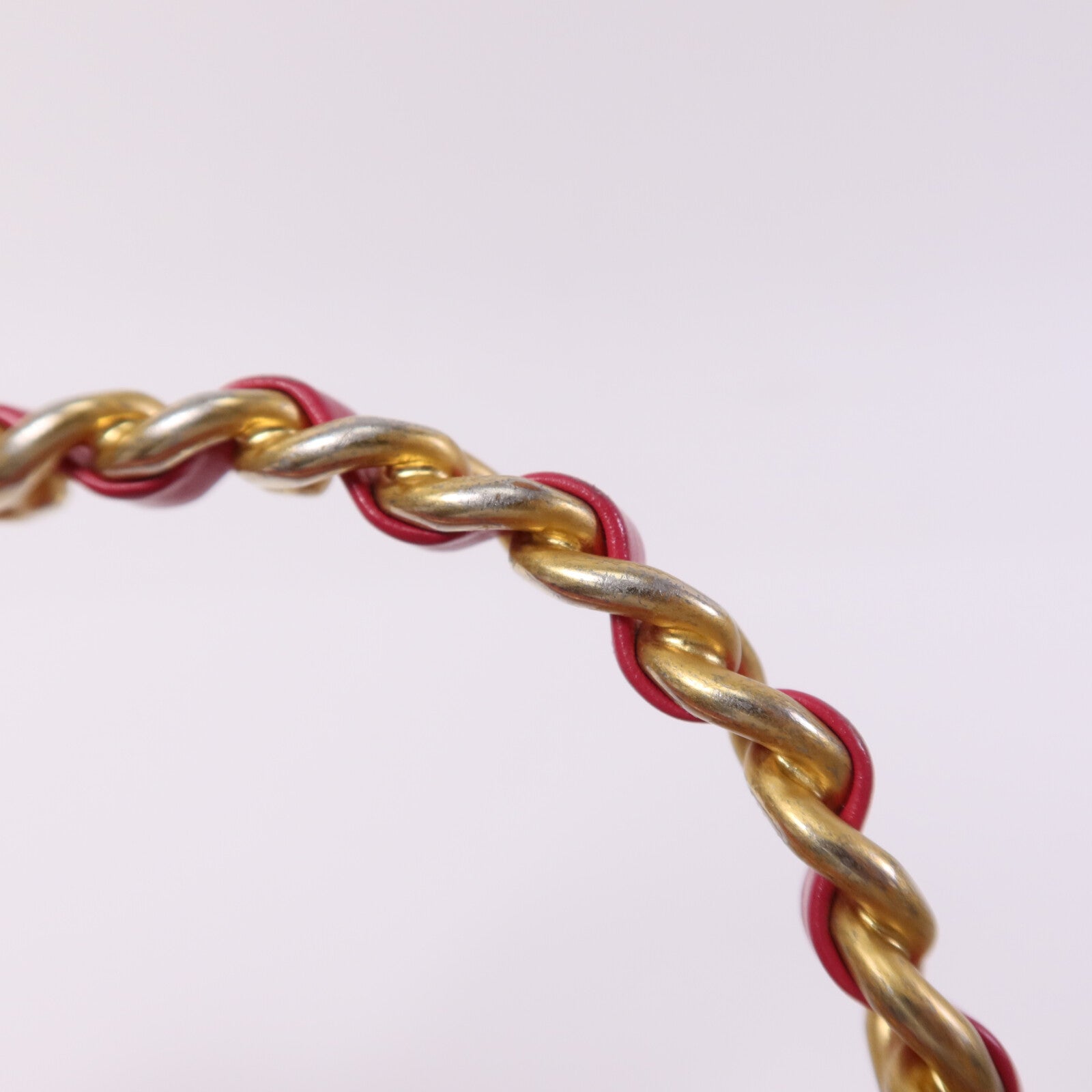 CHANEL 牛皮皮革Chain Shoulder Bag金扣鏈帶手挽肩背兩用袋