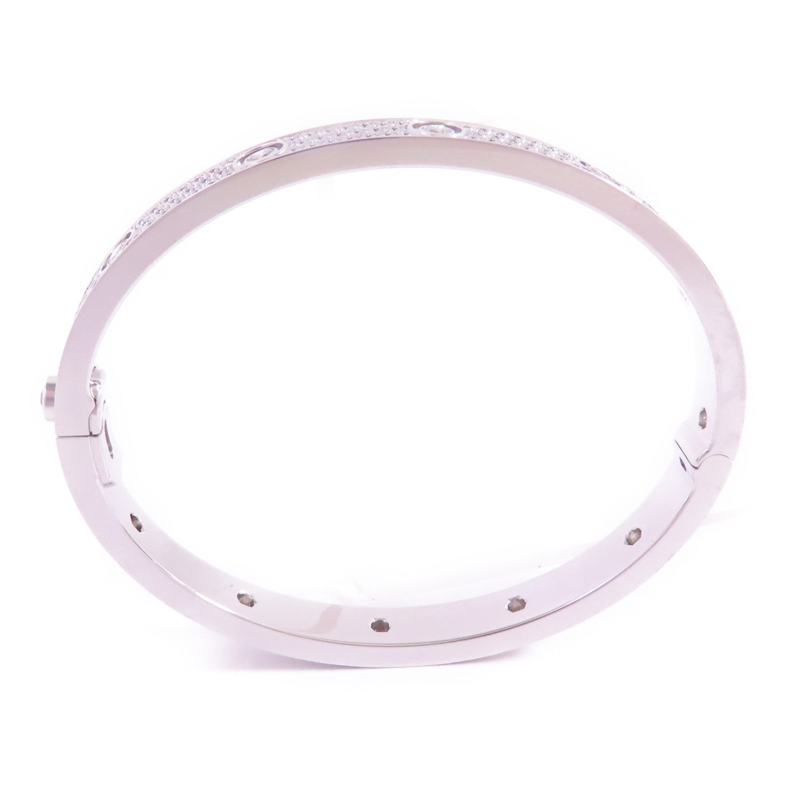 CARTIER 18K白金/鑽石Love Bracelet Full Diamond手鐲Cartier#18