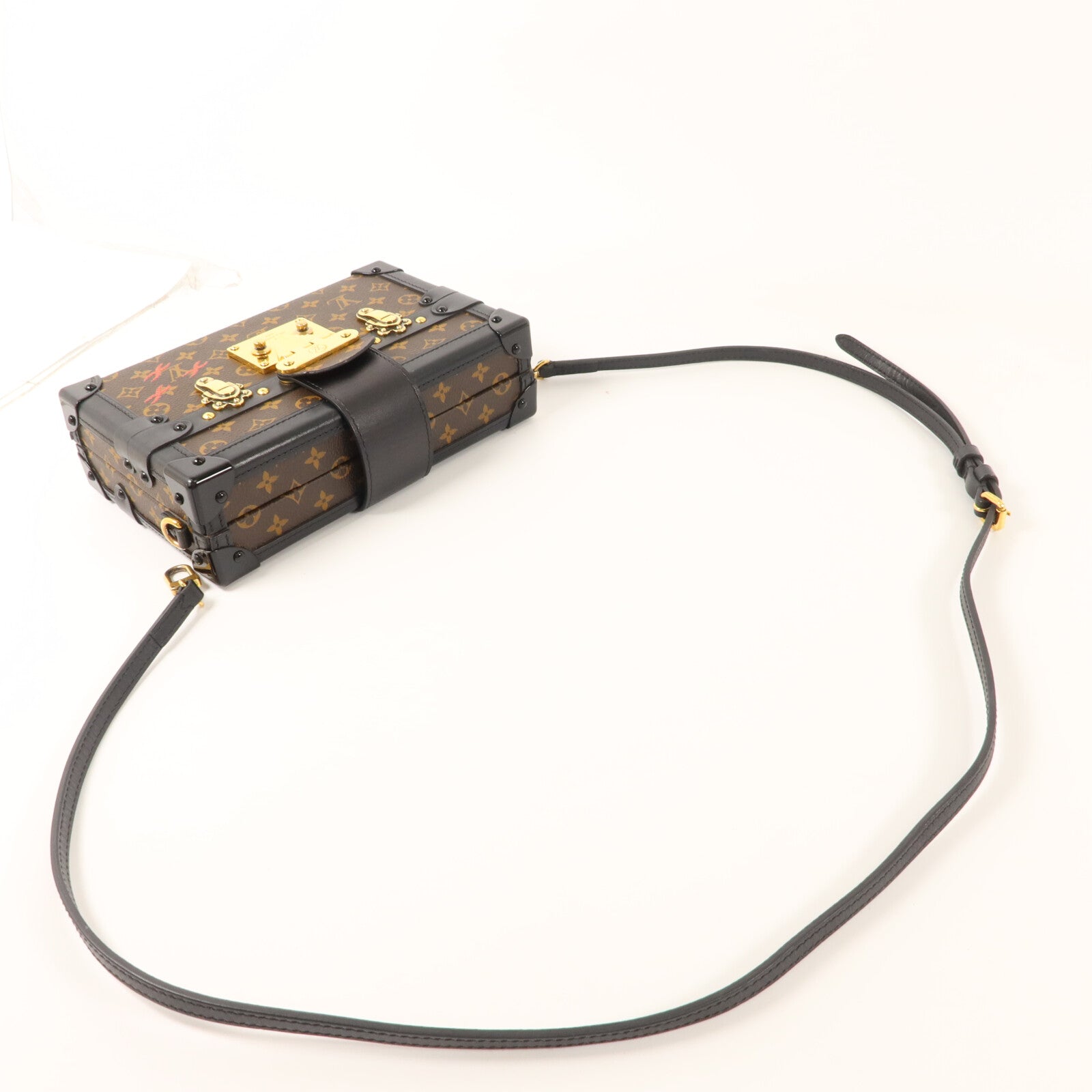 LOUIS VUITTON Monogram Petite Malle金扣肩背袋