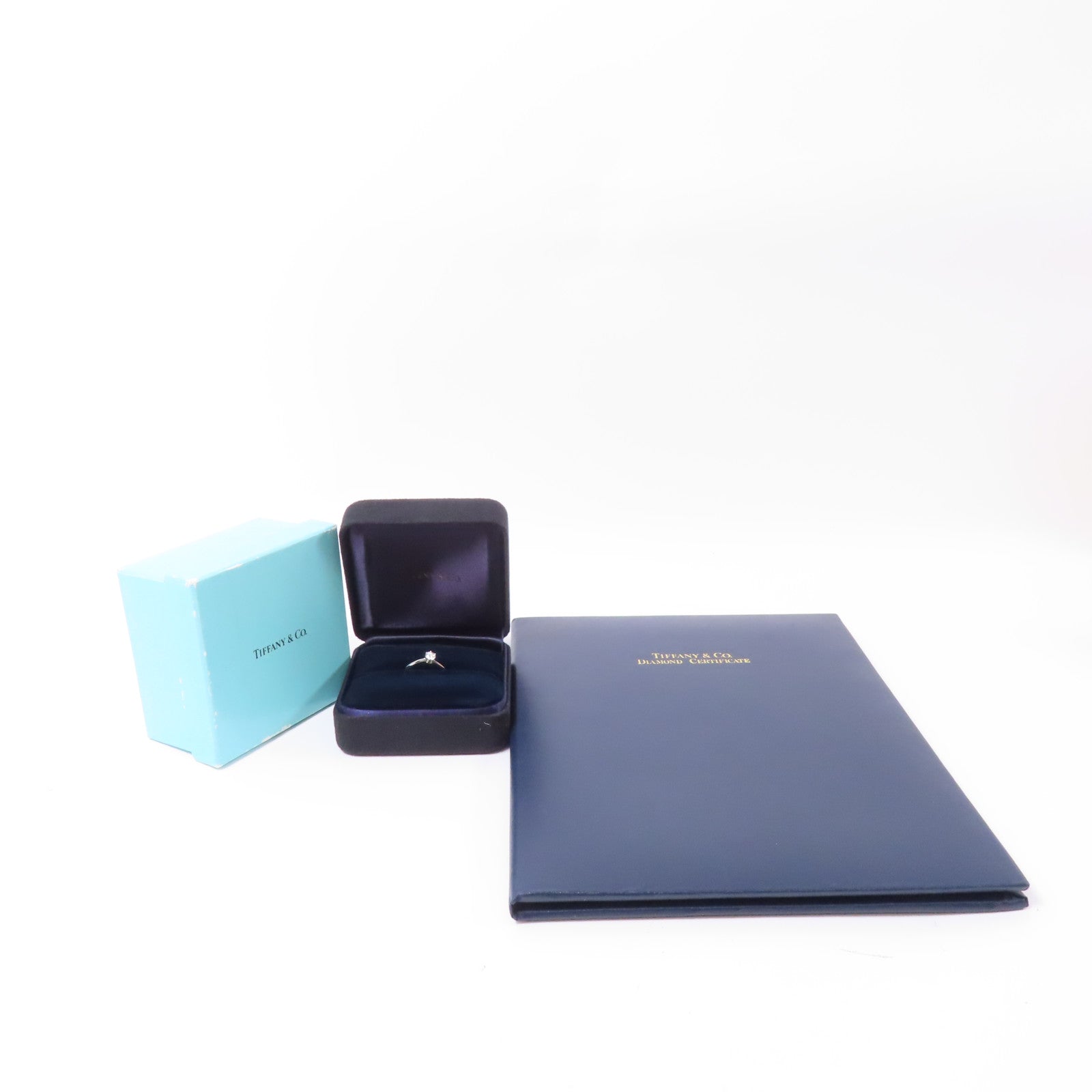 TIFFANY＆CO PT950鉑金Diamond Ring 0.33ct鑽石戒指US#5.25
