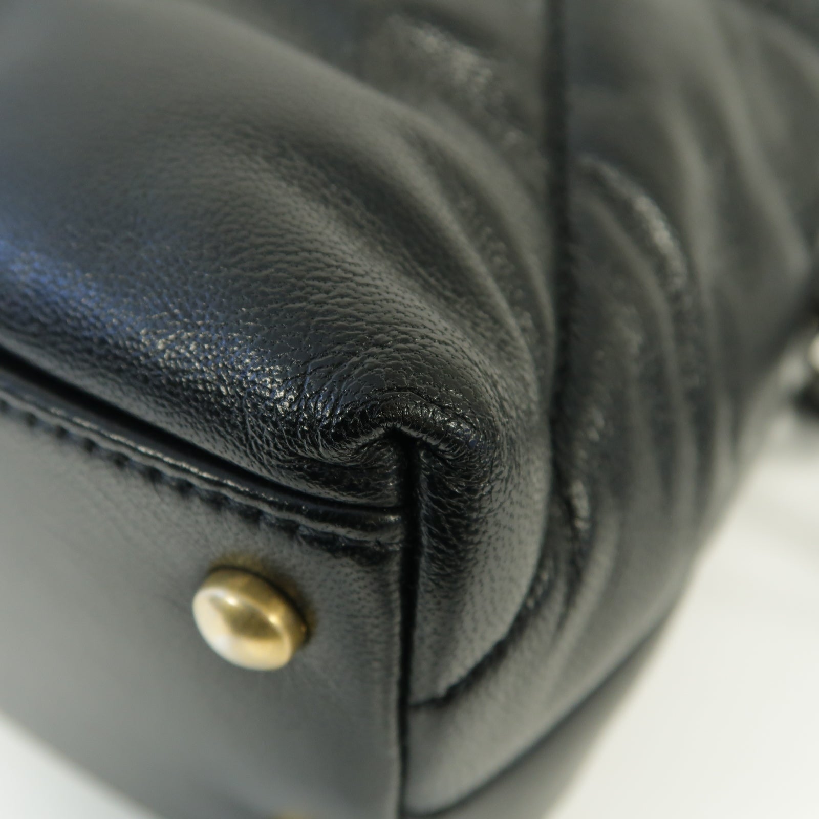 CHANEL **【激減優惠】菱格牛皮皮革Chain Shoulder Bag金扣鏈帶肩背袋黒色
