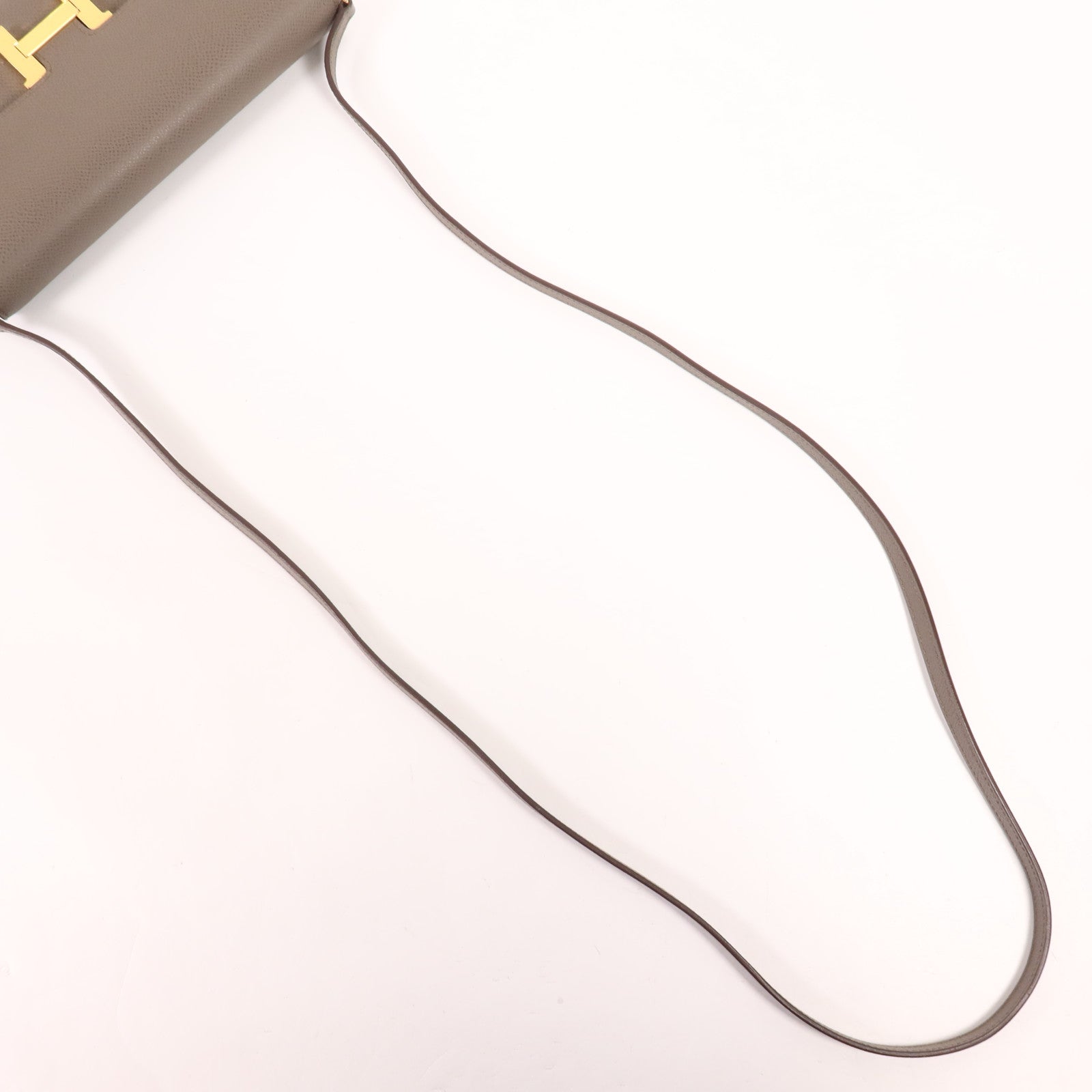 HERMES Epsom皮革Constance To Go金扣肩背袋Etain