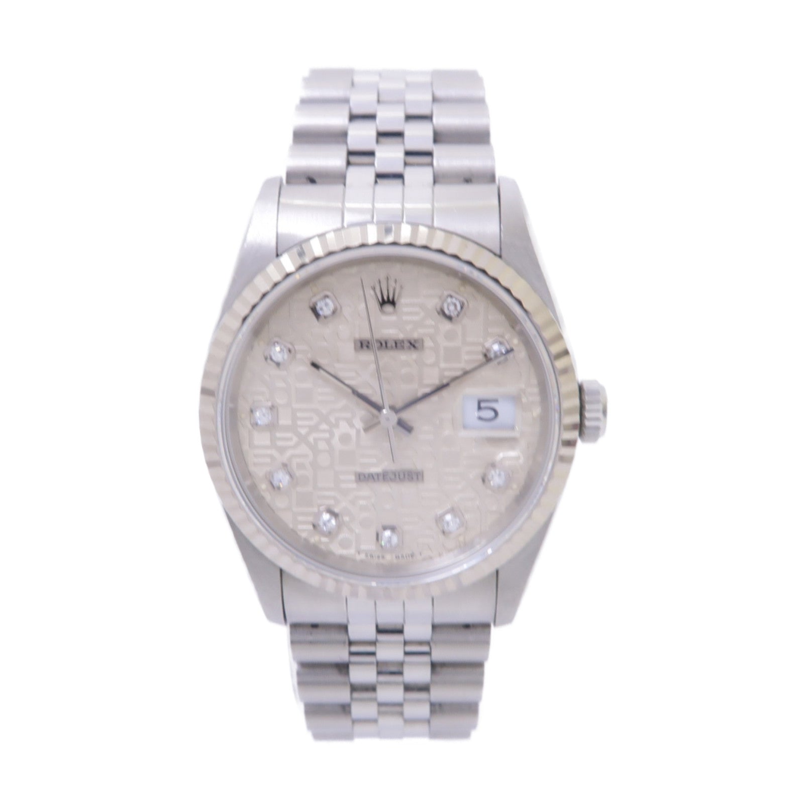 ROLEX Datejust Automatic Watch 18K白金/不鏽鋼手錶自動機芯銀色
