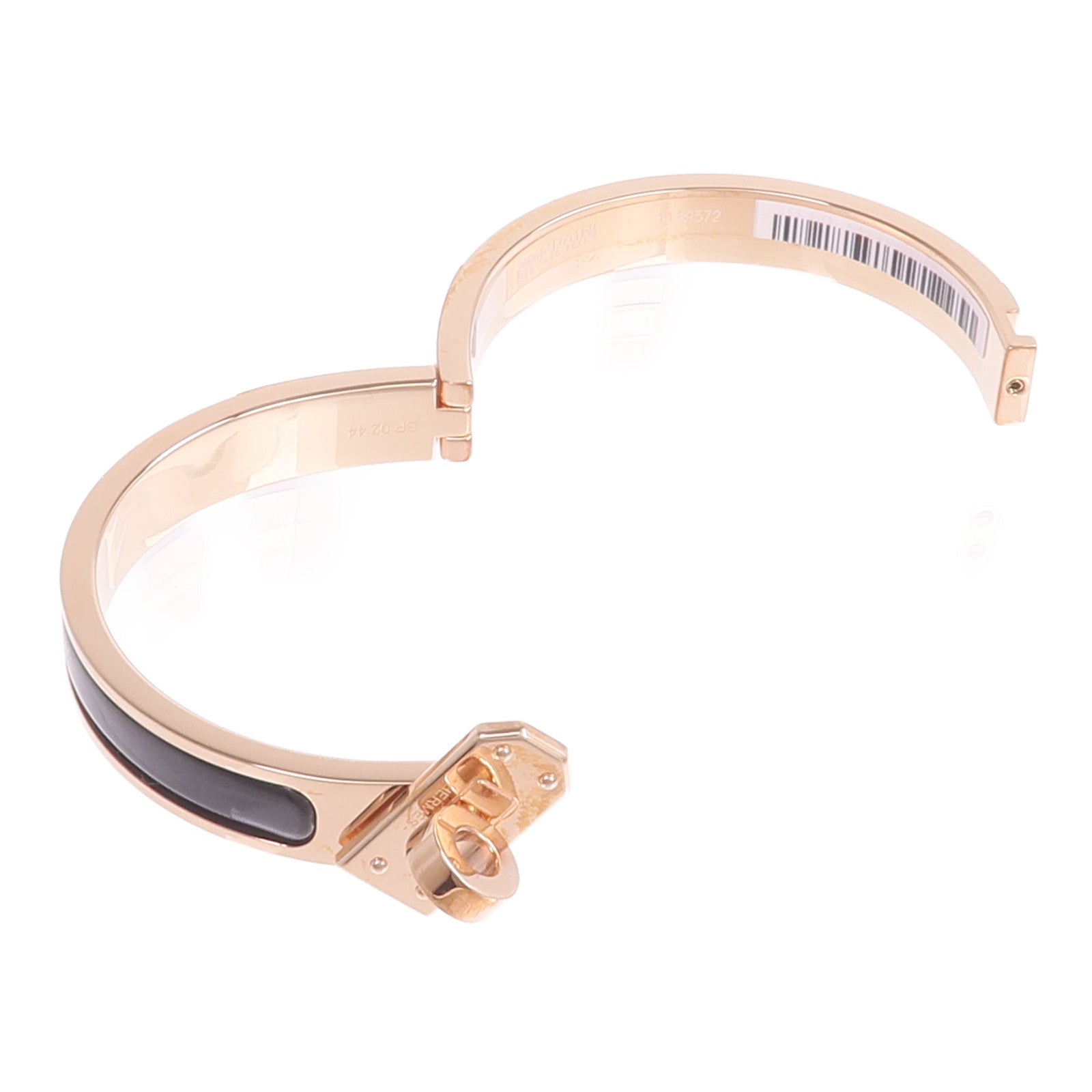 HERMES 金屬/琺瑯Mini Clic Kelly Bracelet手鐲Noir