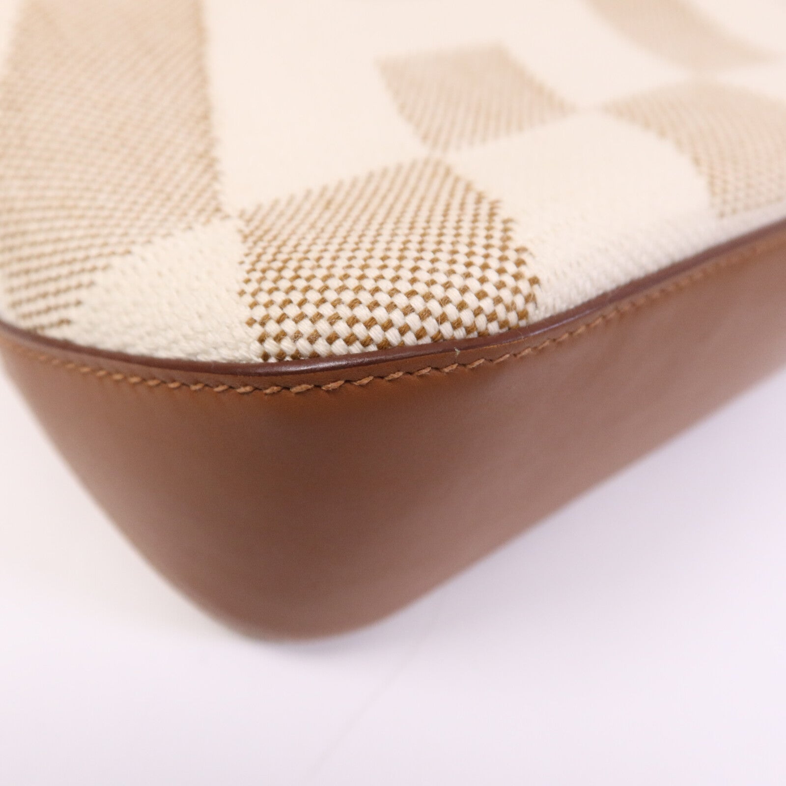 HERMES 帆布Cabas H En Biais 27手挽肩背兩用袋Gold