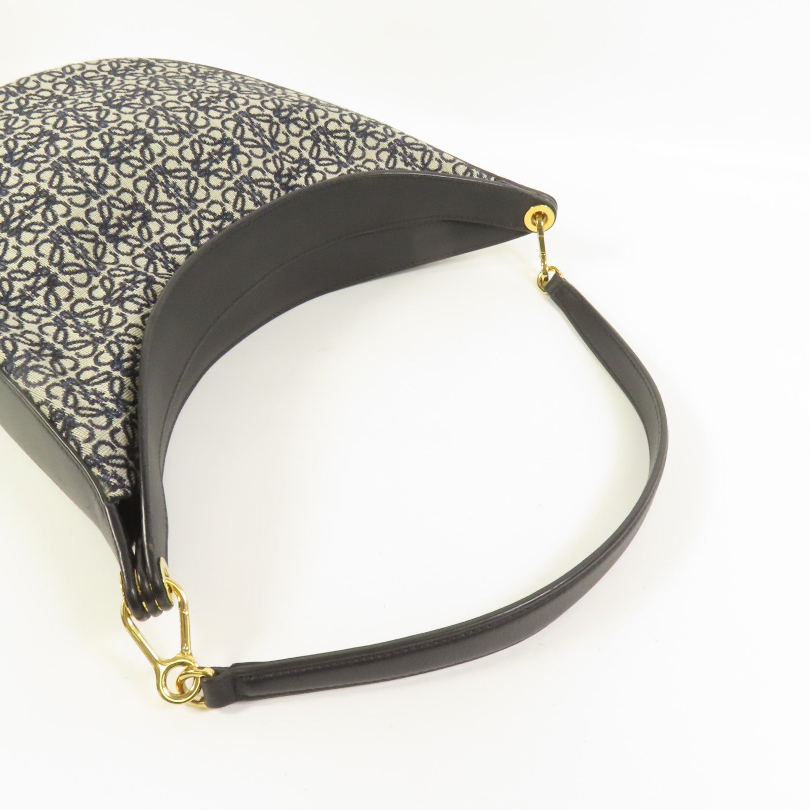 LOEWE 帆布Luna Bag金扣肩背袋