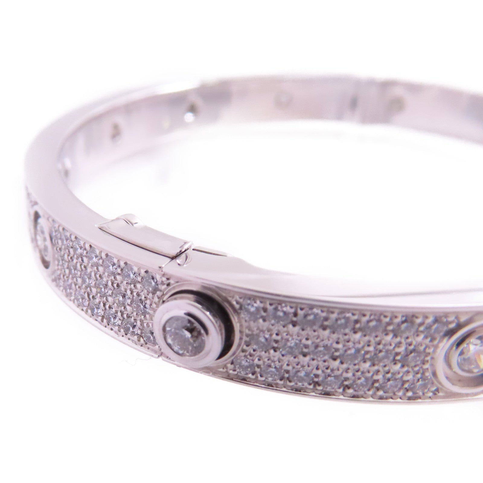 CARTIER 18K白金/鑽石Love Bracelet Full Diamond手鐲Cartier#18