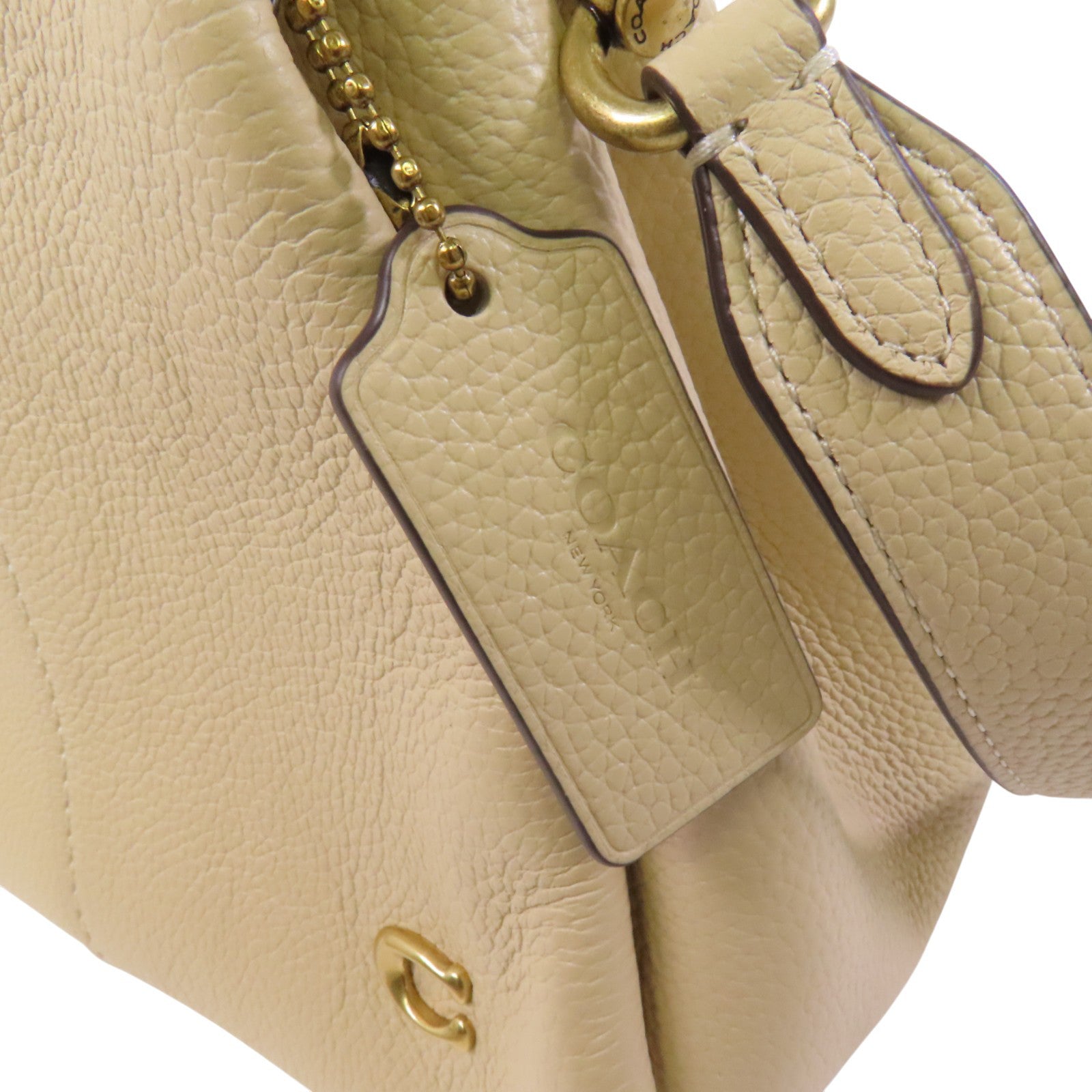 COACH 牛皮皮革2Way Shoulder Bag金扣手挽肩背兩用袋