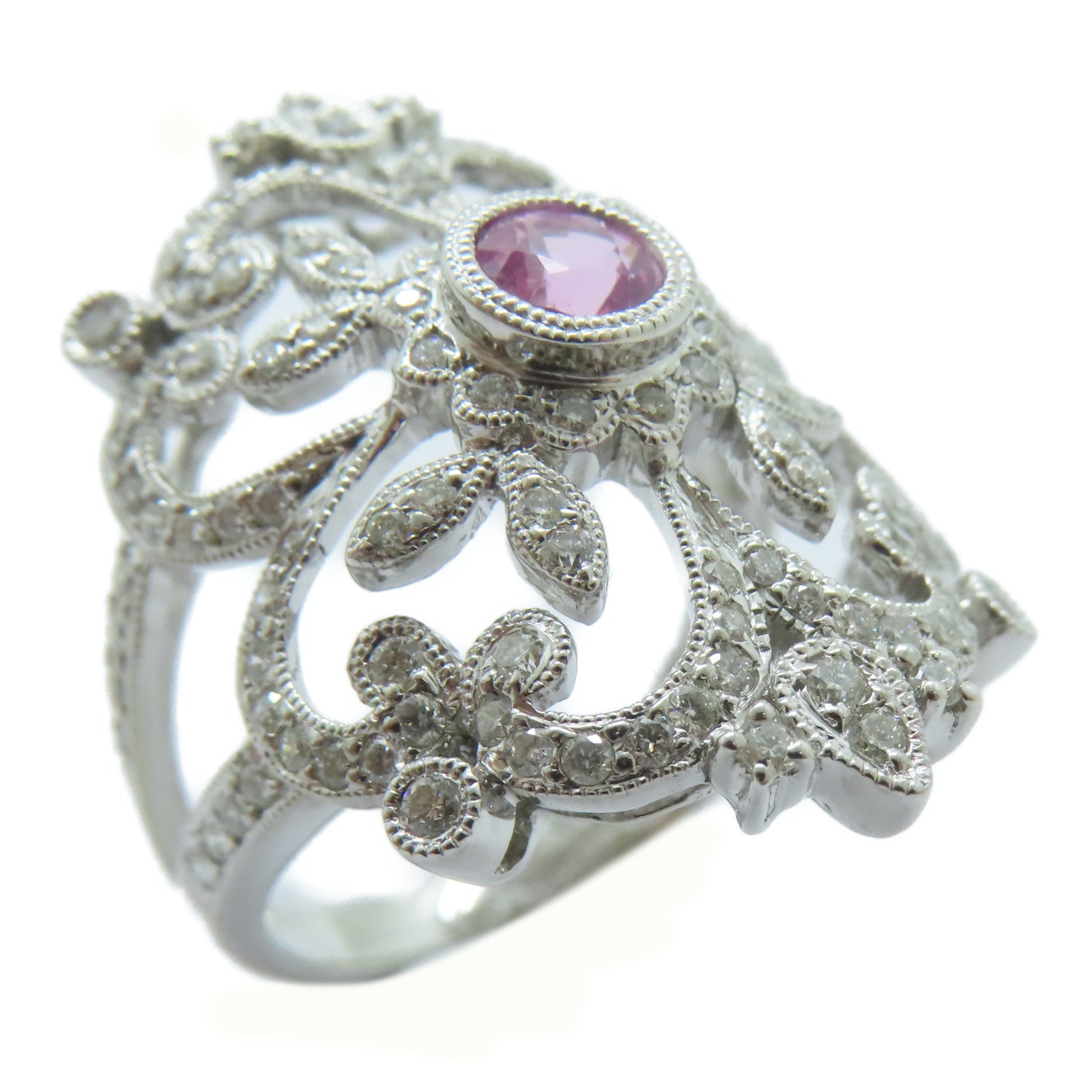 JEWELRY 【激減優惠】18K白金Sapphire Ring 0.53ct藍寶石/1ct鑽石戒指US#6.5
