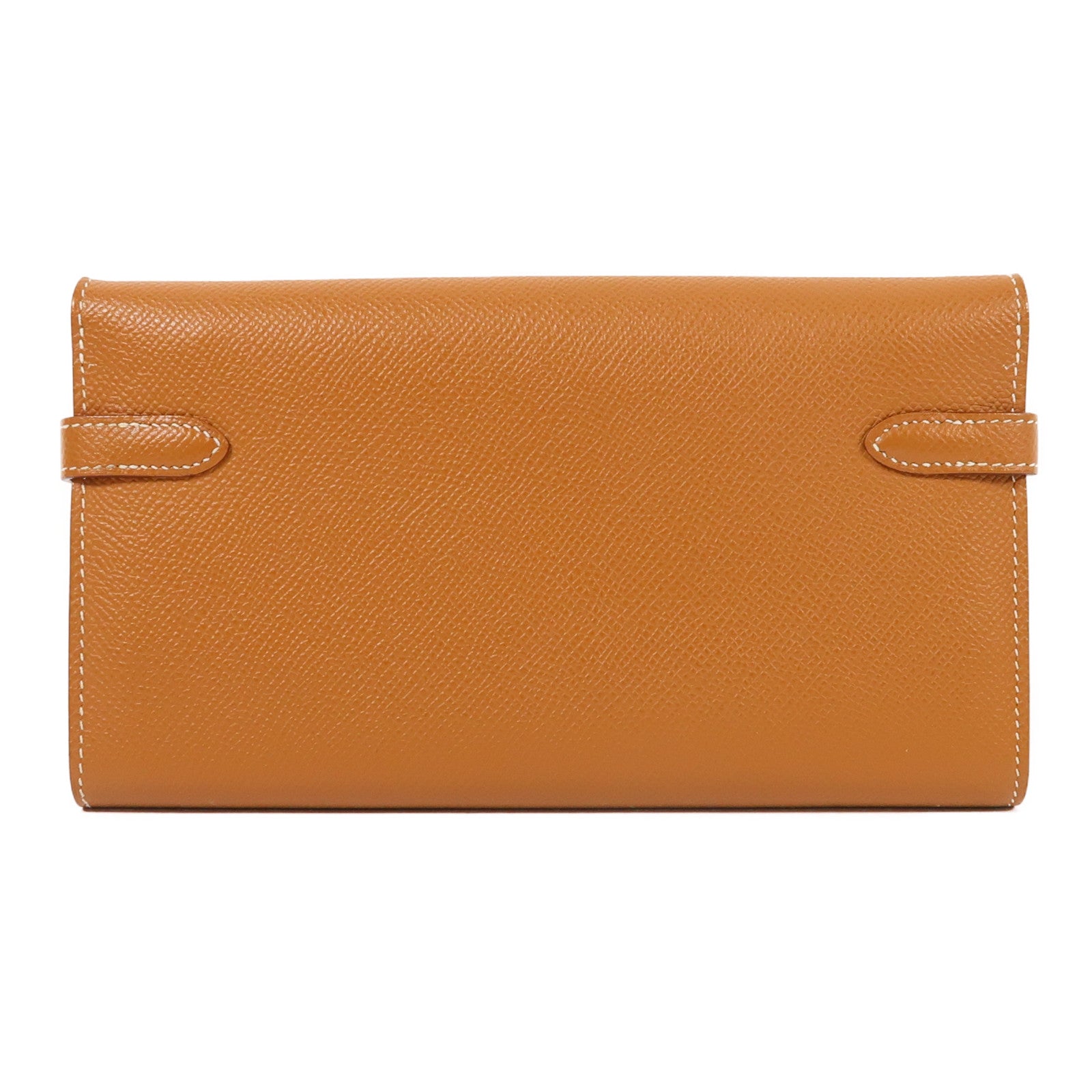 HERMES Epsom皮革Kelly Long Wallet銀扣長錢包