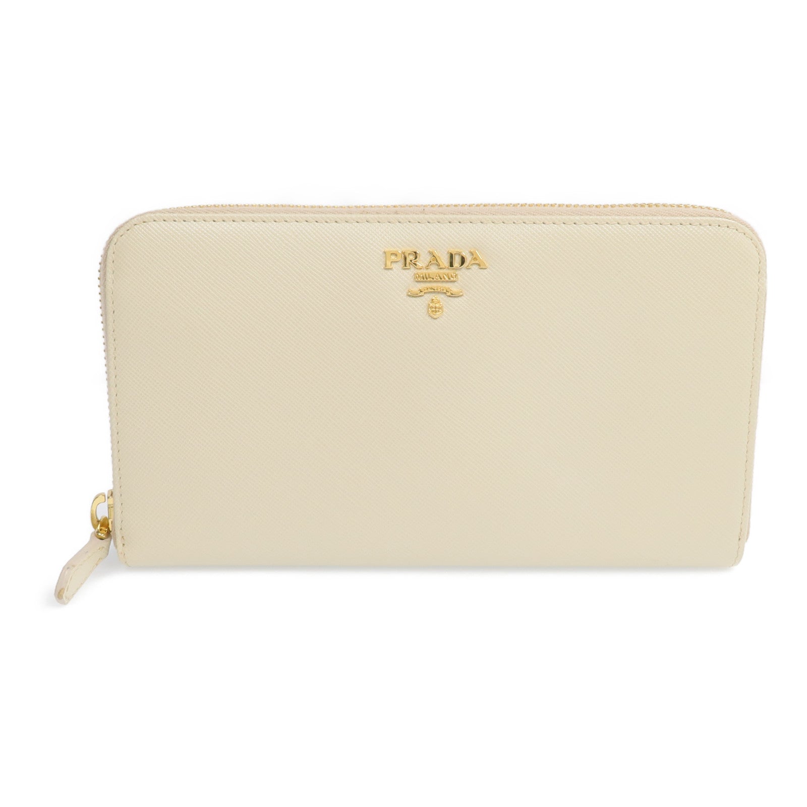 PRADA Saffiano皮革Zipper Long Wallet金扣長錢包