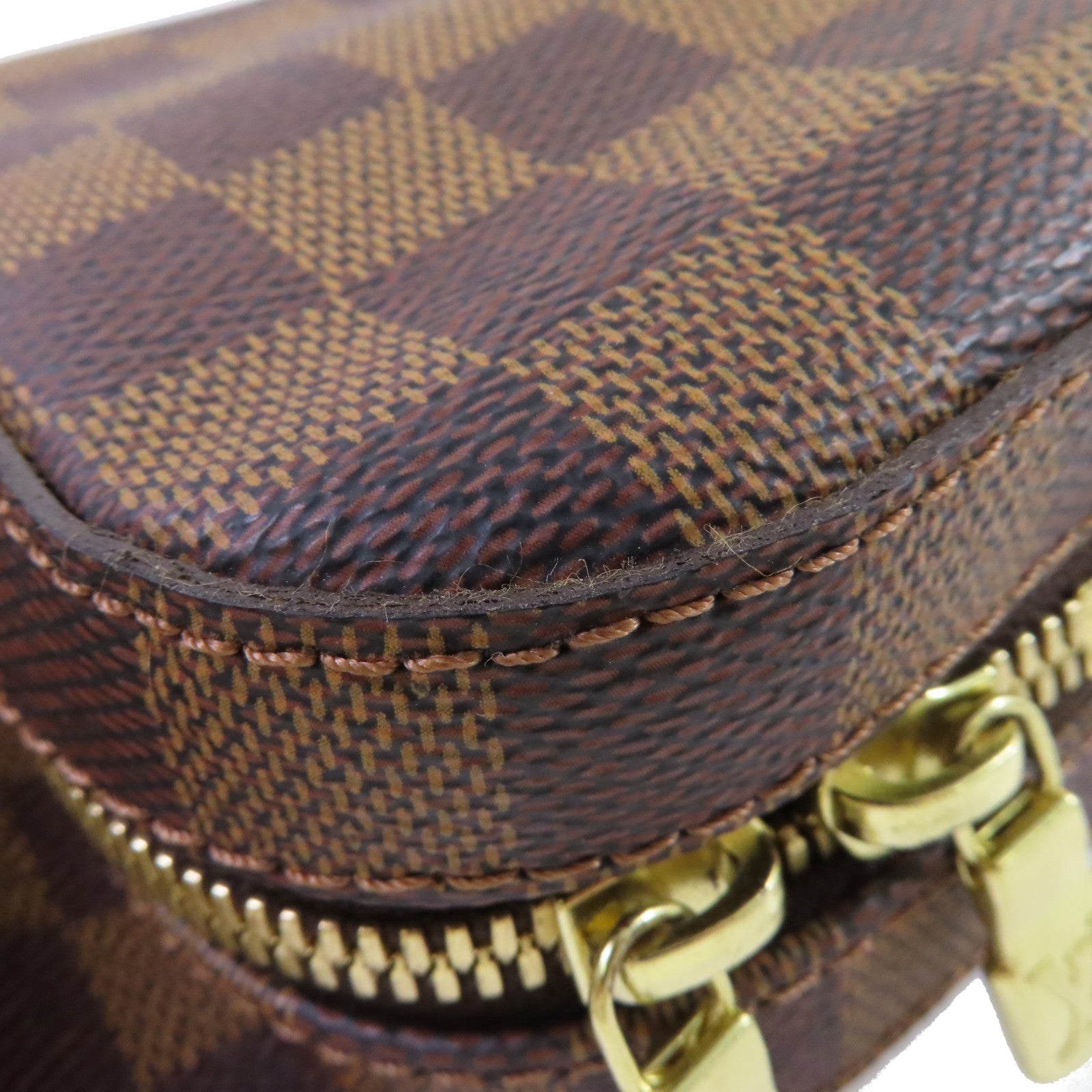 LOUIS VUITTON Damier Ebene Geronimos waist Bag金扣腰包啡色